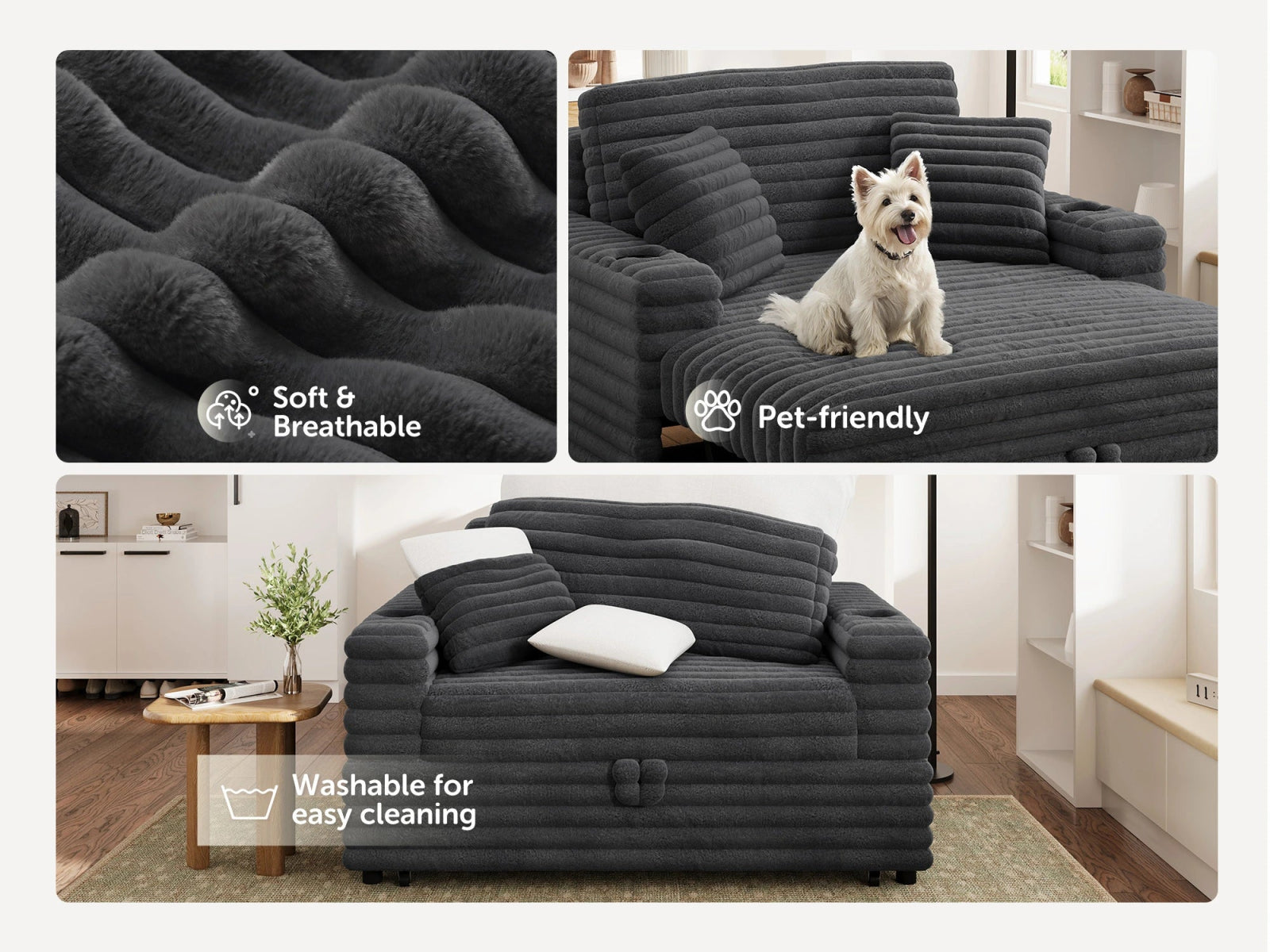 #Color_Faux Rabbit Fur Grey