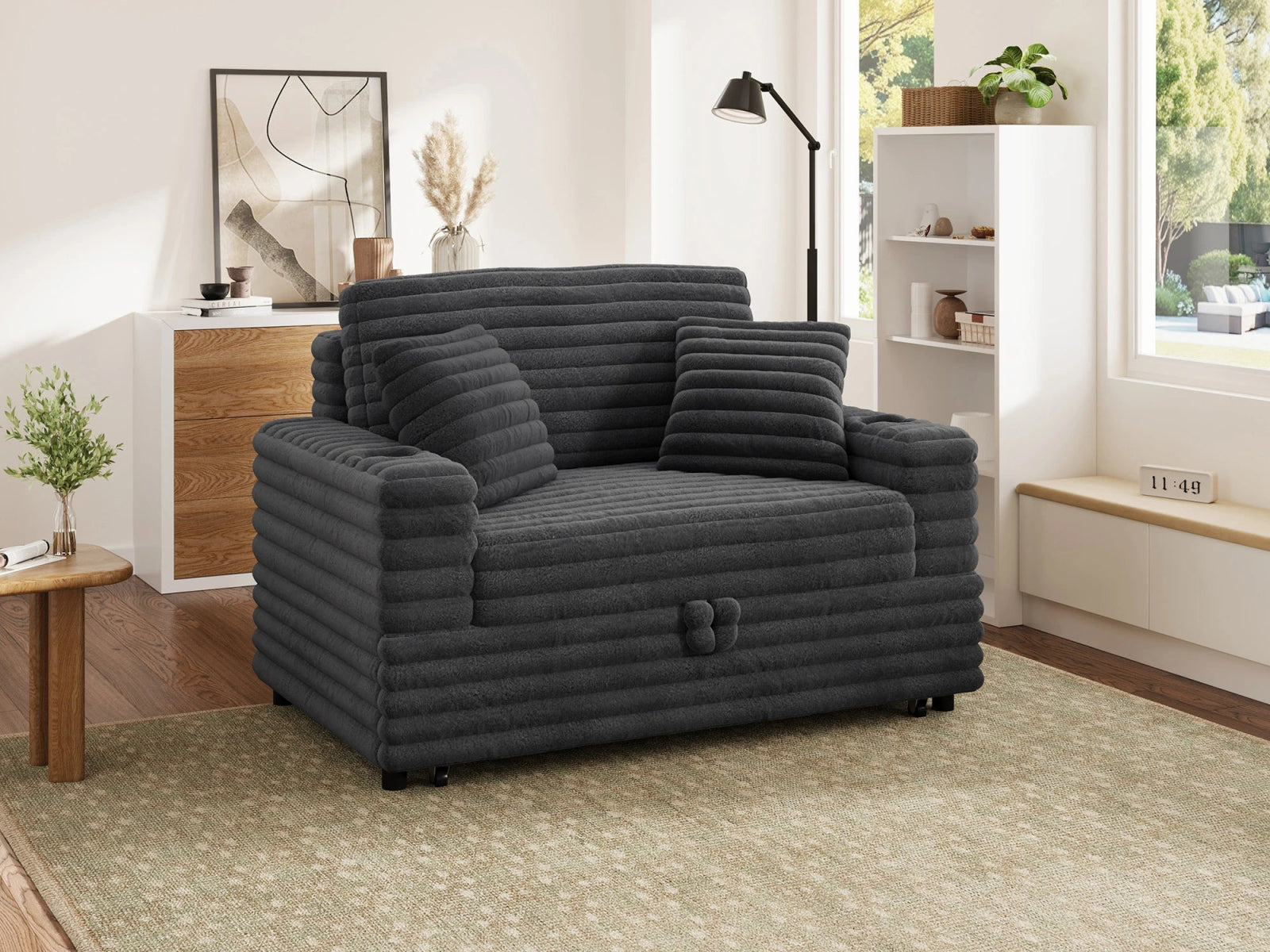 #Color_Faux Rabbit Fur Grey