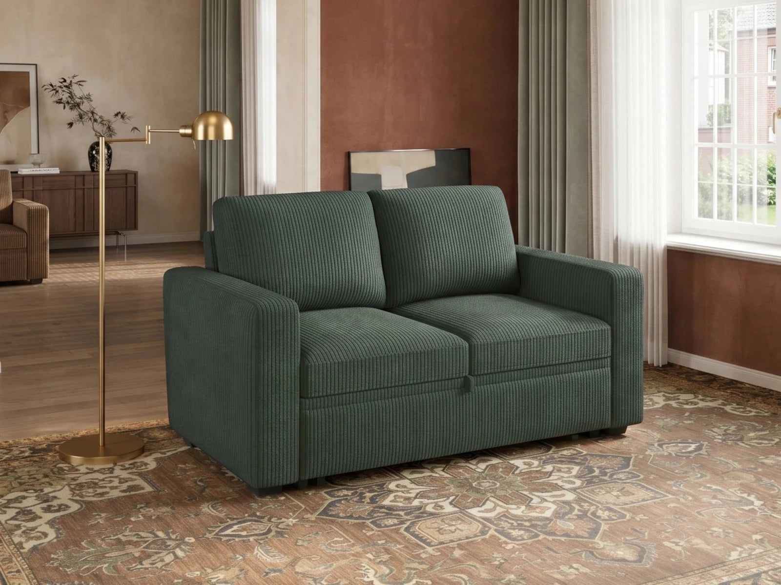 2-Piece Wide Plush Corduroy Modular Sleeper
#Color_Corduroy Green