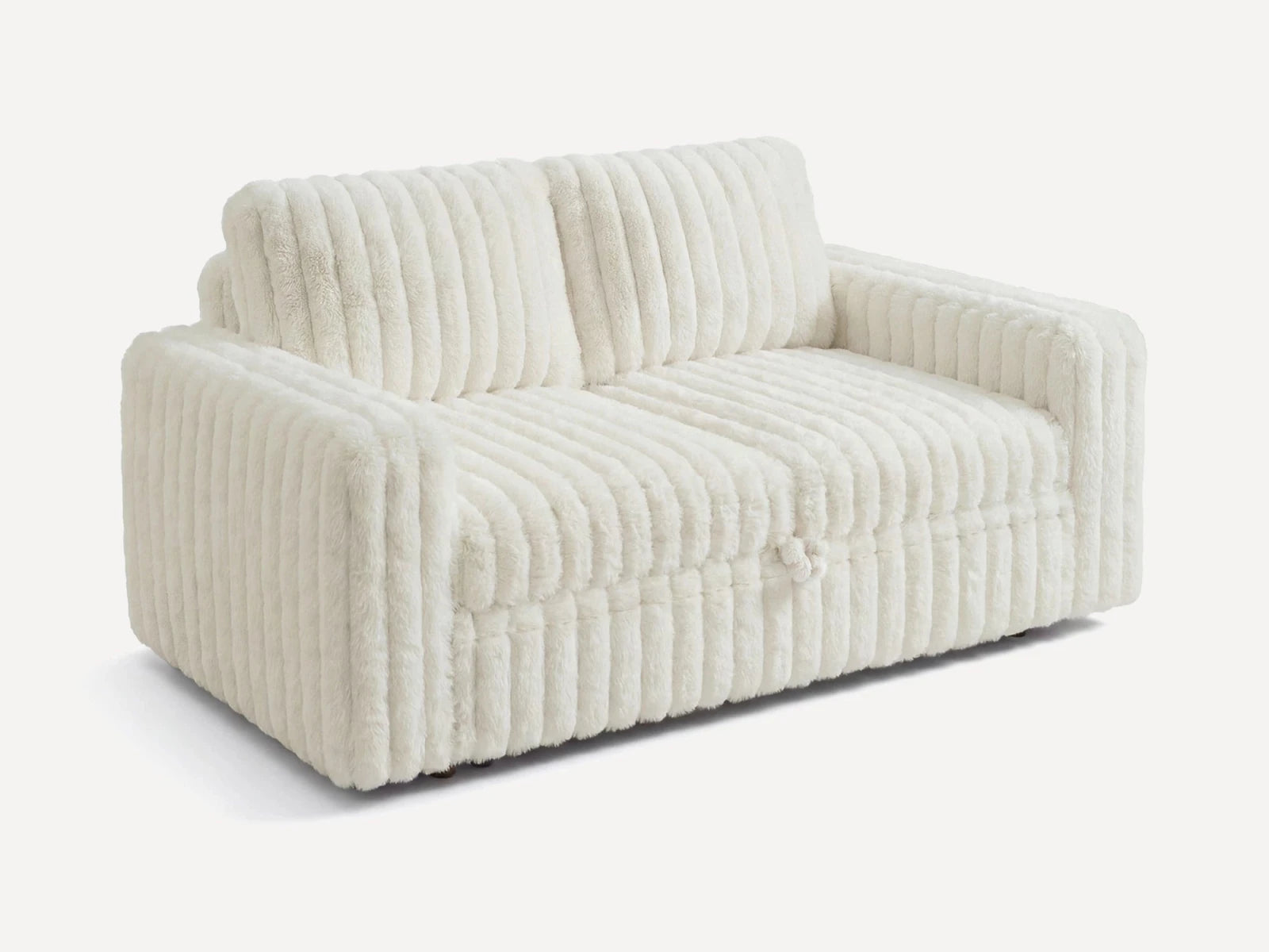 2-Piece Wide Plush Corduroy Modular Sleeper
#Color_Faux Rabbit Fur Ivory