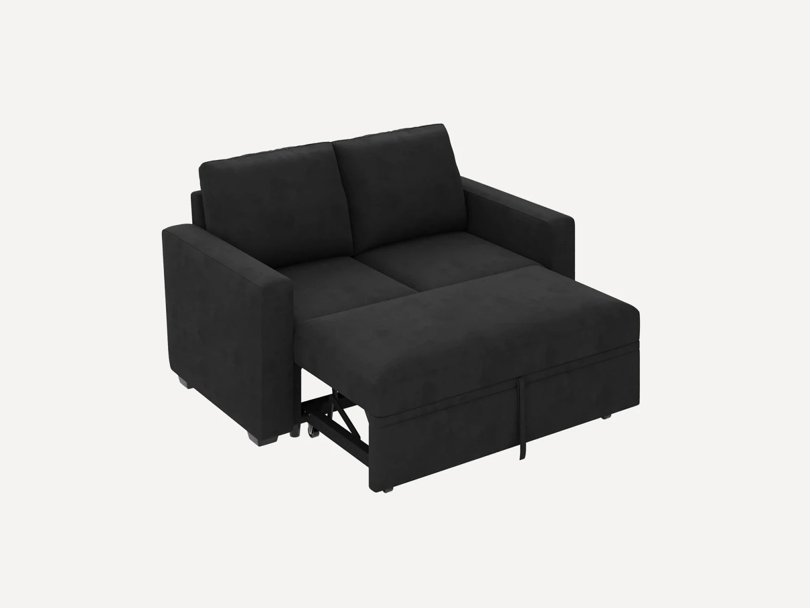 2-Piece Wide Plush Corduroy Modular Sleeper
#Color_Velvet Black