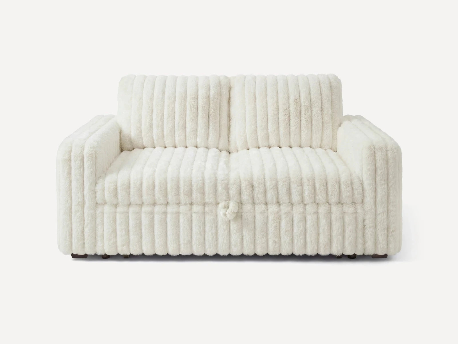 2-Piece Wide Plush Corduroy Modular Sleeper
#Color_Faux Rabbit Fur Ivory
