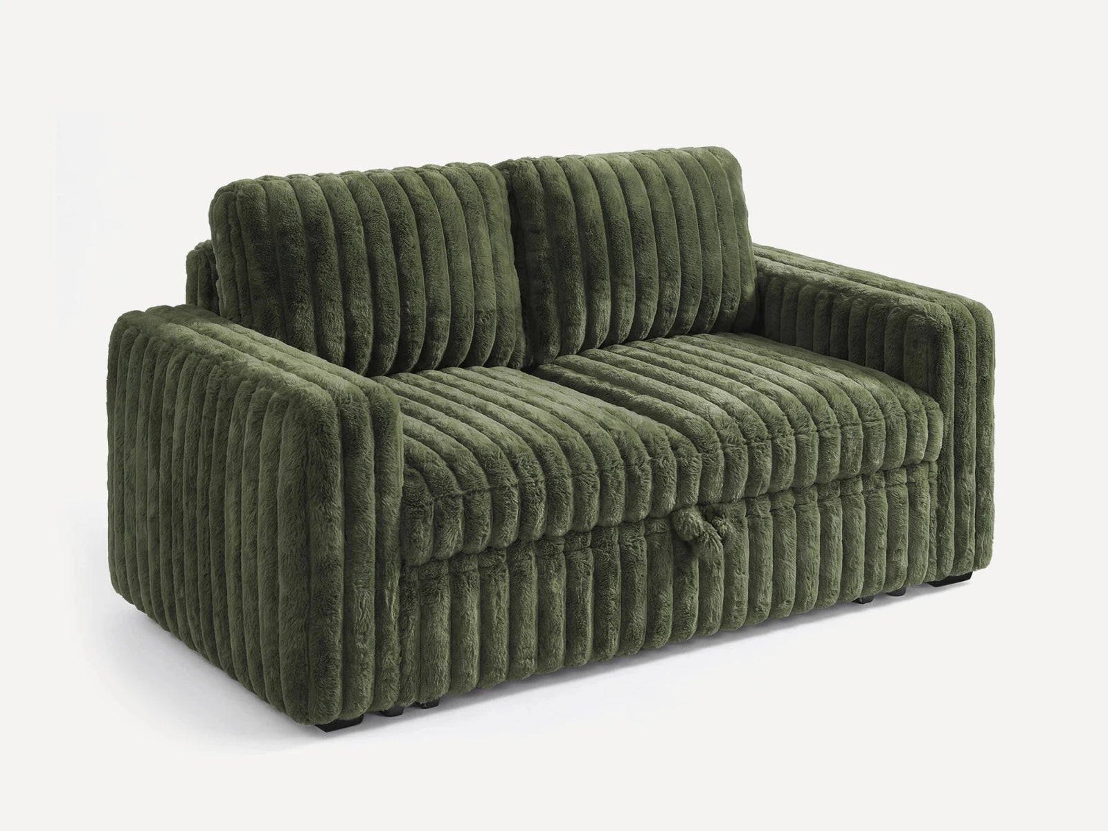 2-Piece Wide Plush Corduroy Modular Sleeper
#Color_Faux Rabbit Fur Green