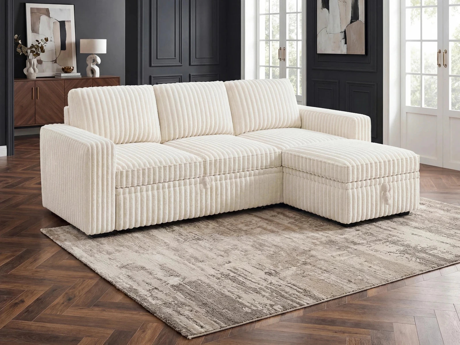 Molit 4-Piece Pull-Out Sectional
#Color_White