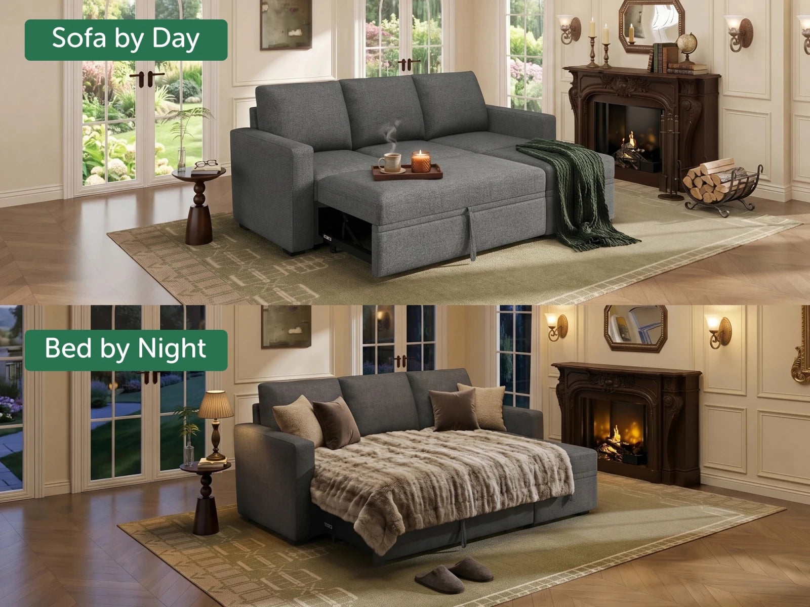 Molit 4-Piece Pull-Out Sectional
#Color_Dark Gray