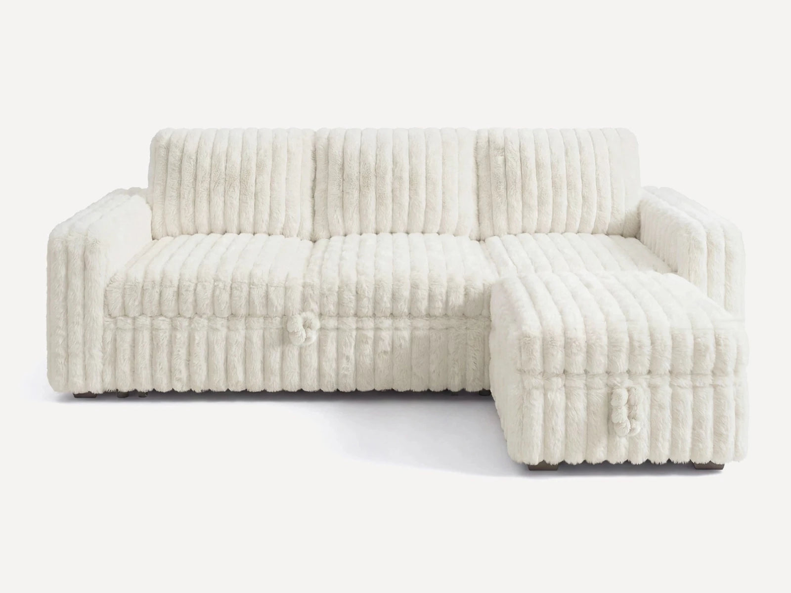 Molit 4-Piece Pull-Out Sectional
#Color_Faux Rabbit Fur Ivory