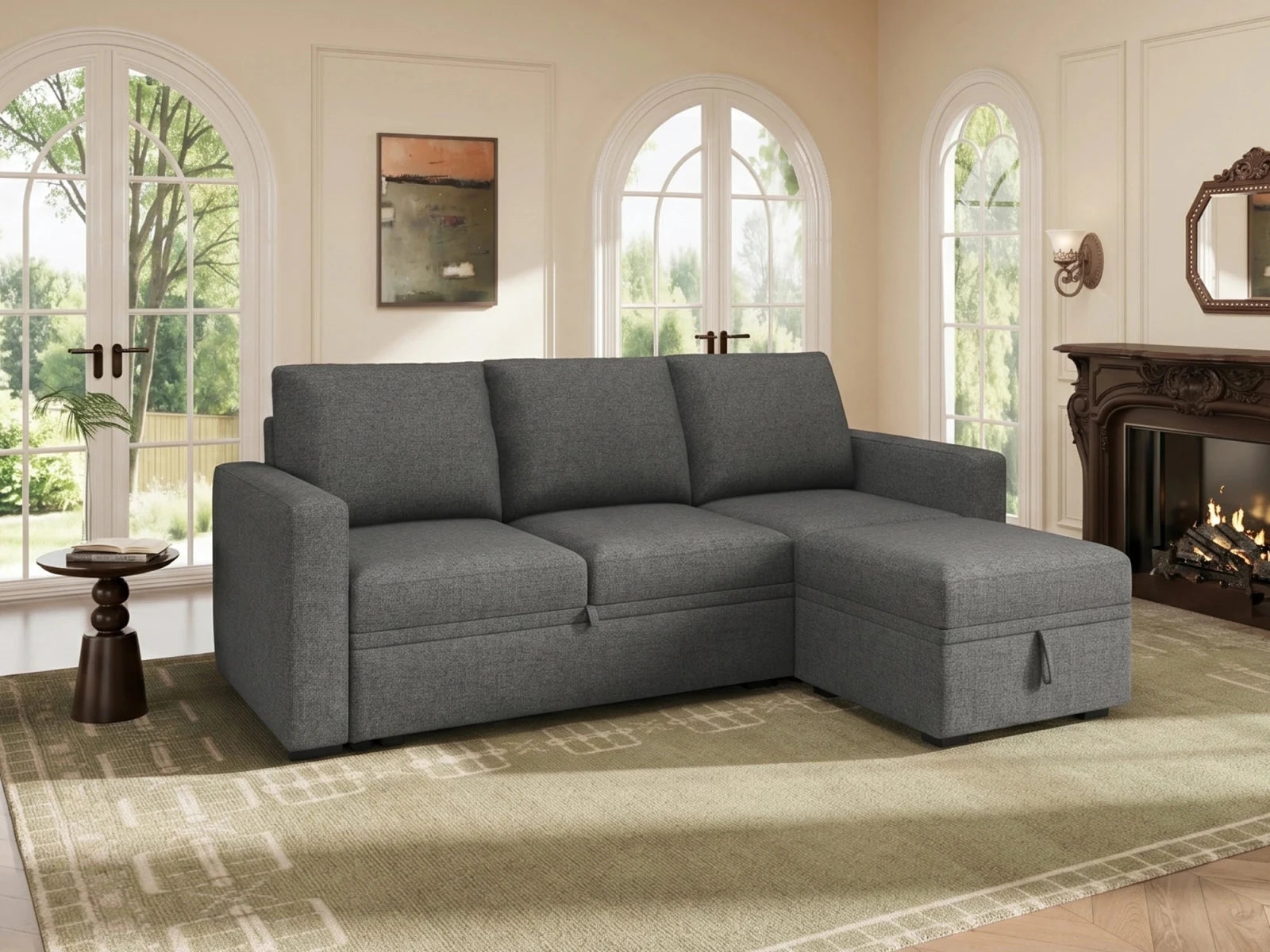 Molit 4-Piece Pull-Out Sectional
#Color_Dark Gray