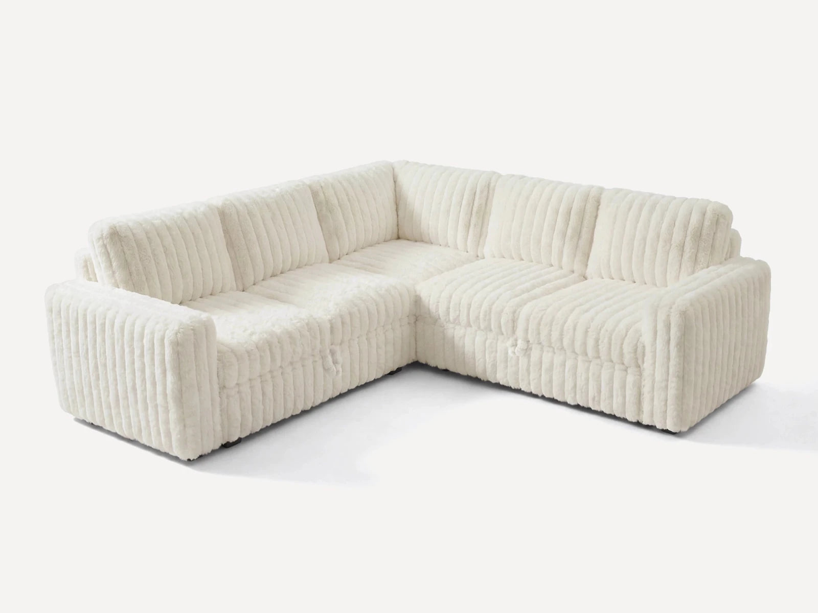 Molit 5-Piece Pull-Out Sectional
#Color_Faux Rabbit Fur Ivory
