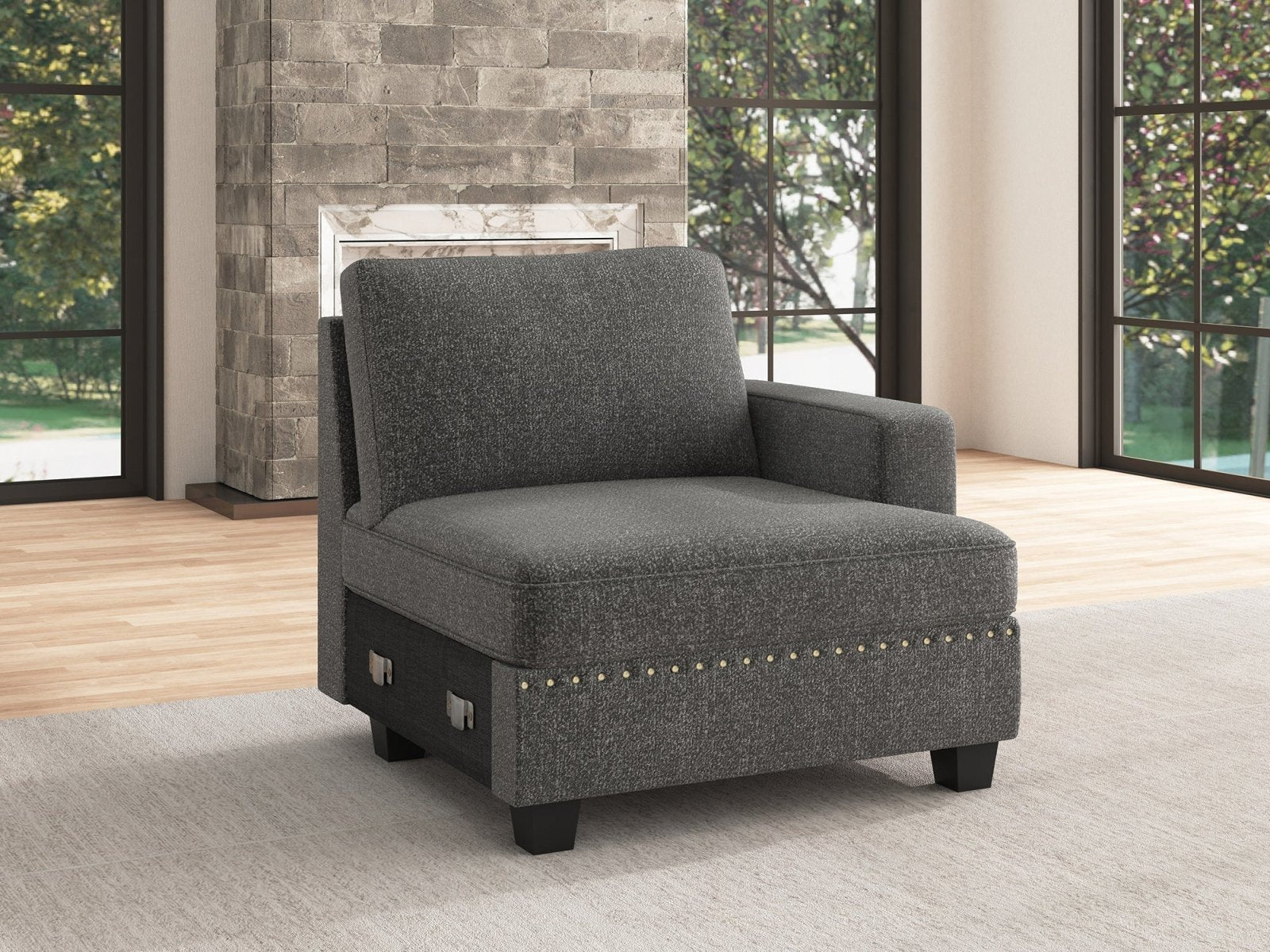 NOLANY 1 Piece Chenille Modular Sectional Seat