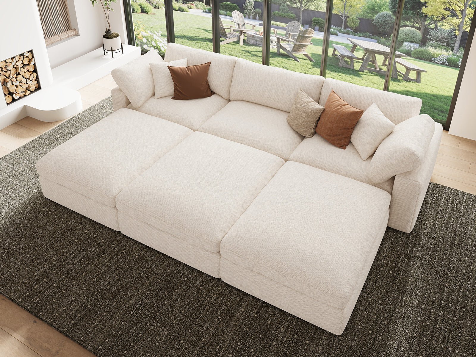 Nove 6-Piece Upgraded Cloud Sleeper Sectional