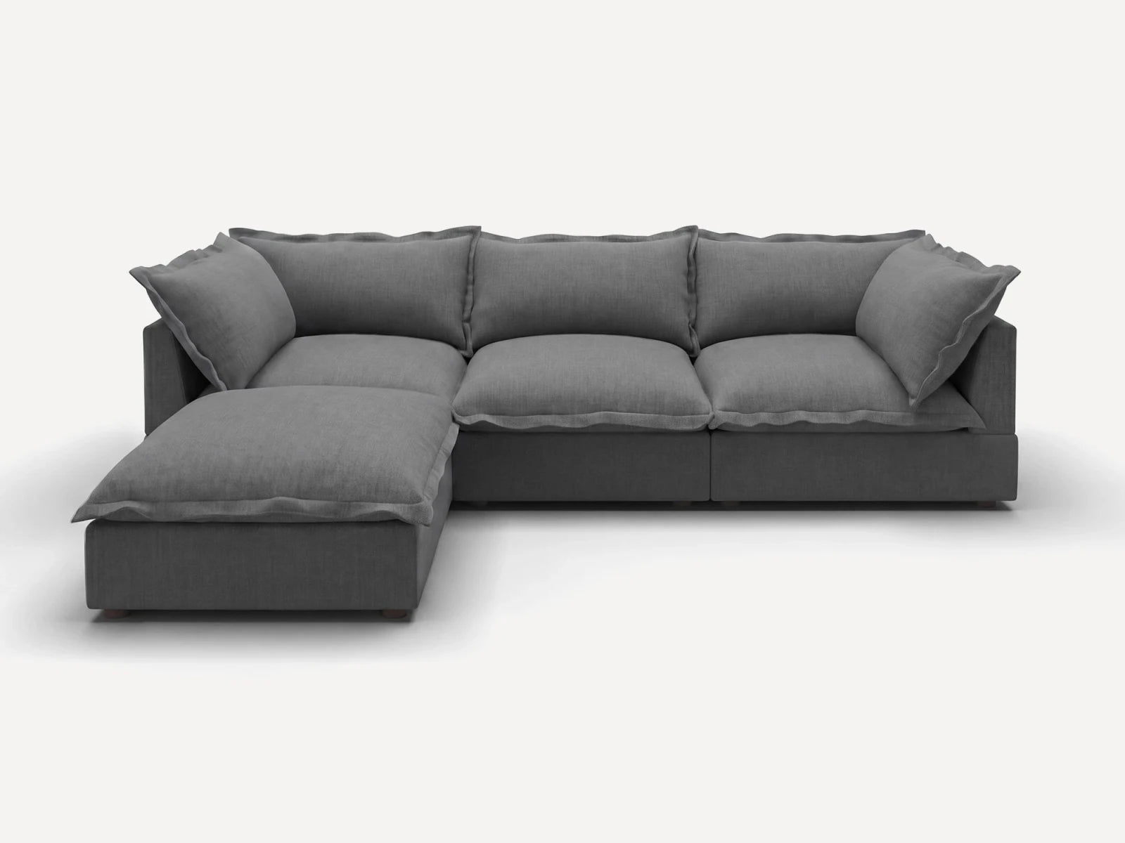 Vora 4-piece Cloud Modular Sectional Sofa
#Color_ Gray