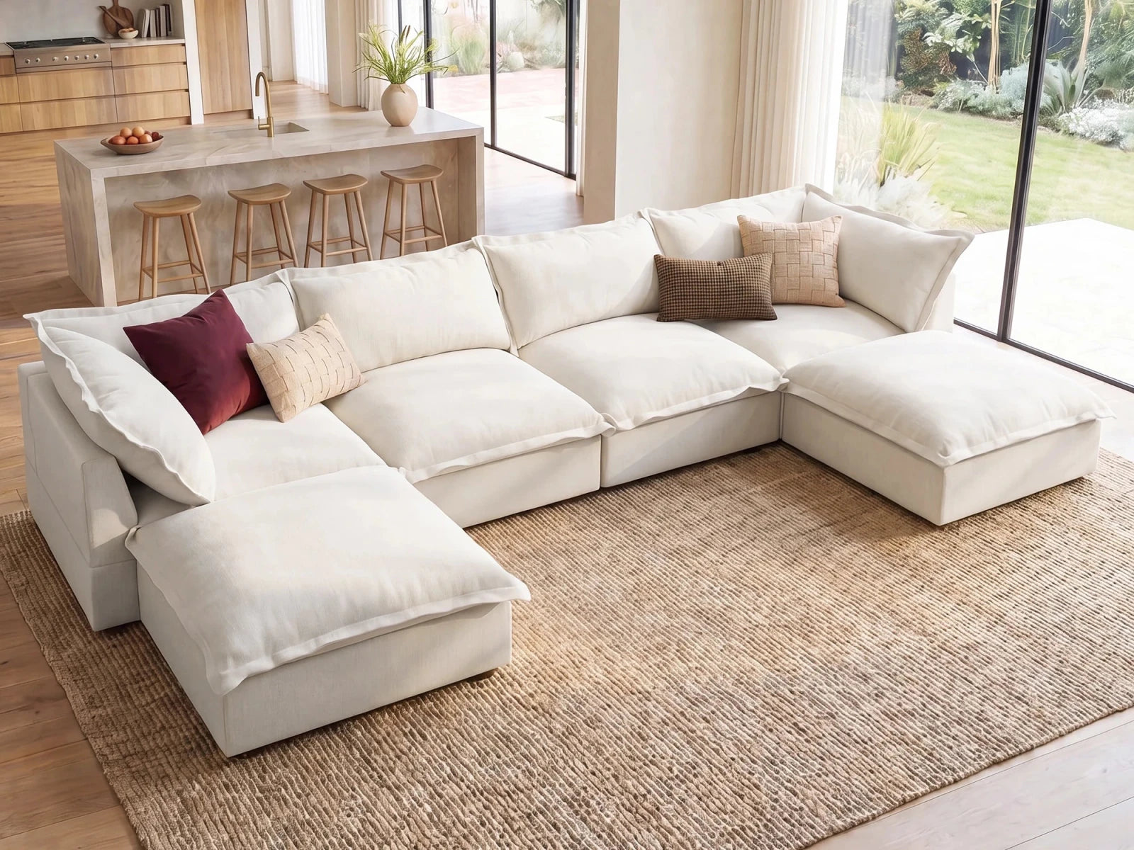 Vora 6-piece Cloud Modular Sectional Sofa
#Color_ Beige
