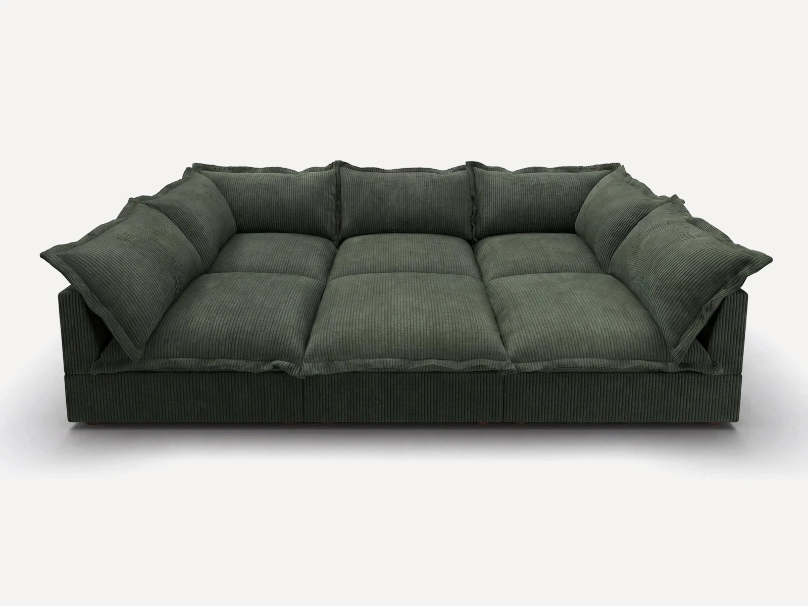 Vora 6-piece Cloud Modular Sleeper Sectional Sofa
#Color_ Green