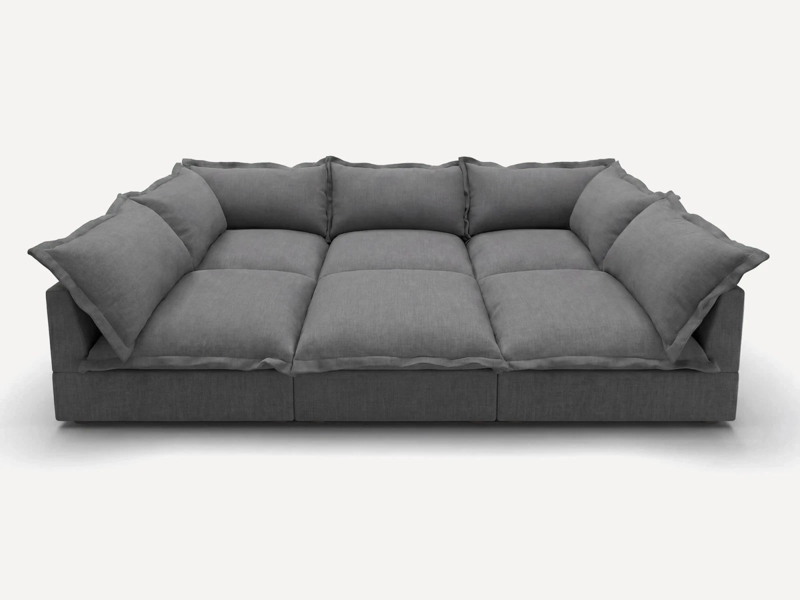 Vora 6-piece Cloud Modular Sleeper Sectional Sofa
#Color_ Gray