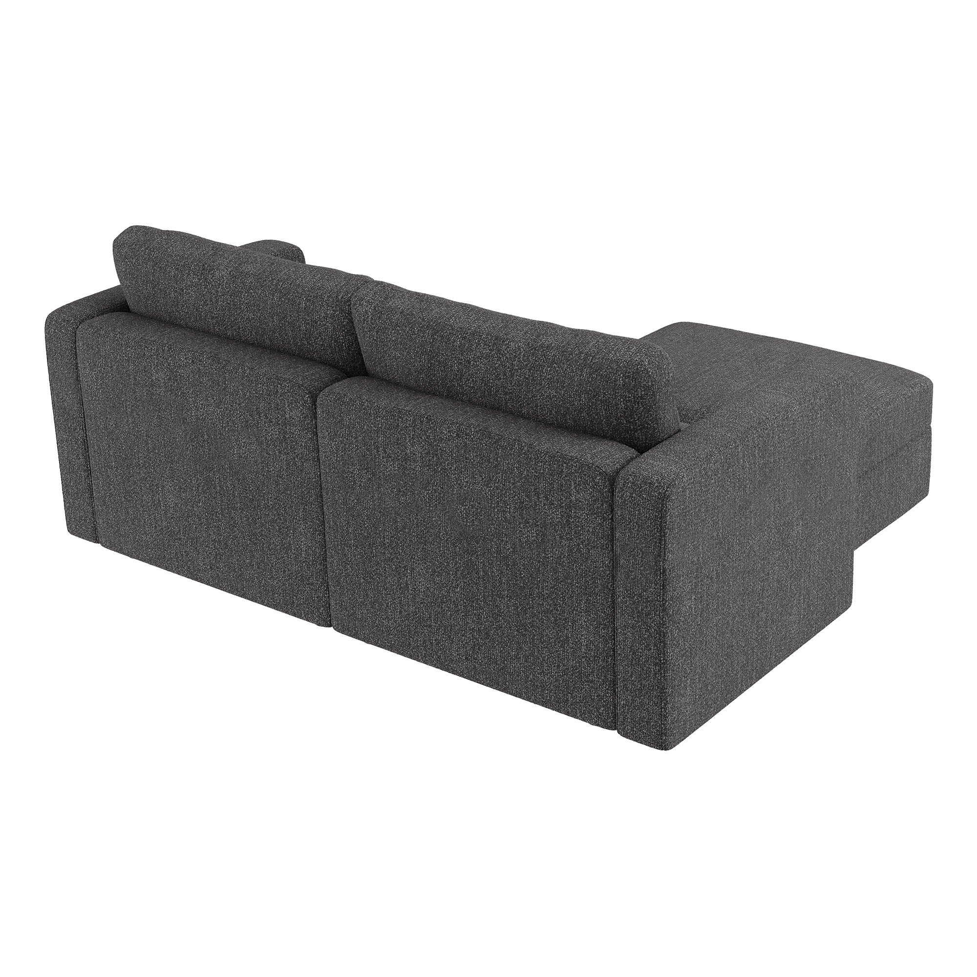 HONBAY Polyester Customized Modular Loveseat Sofa with Convertible Storage Ottoman