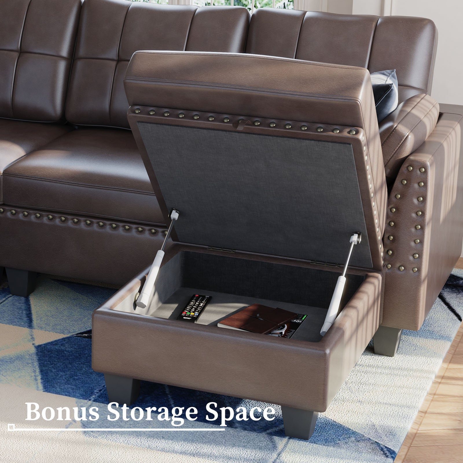 HONBAY  Luxury Combination Sofa with Storage Space
