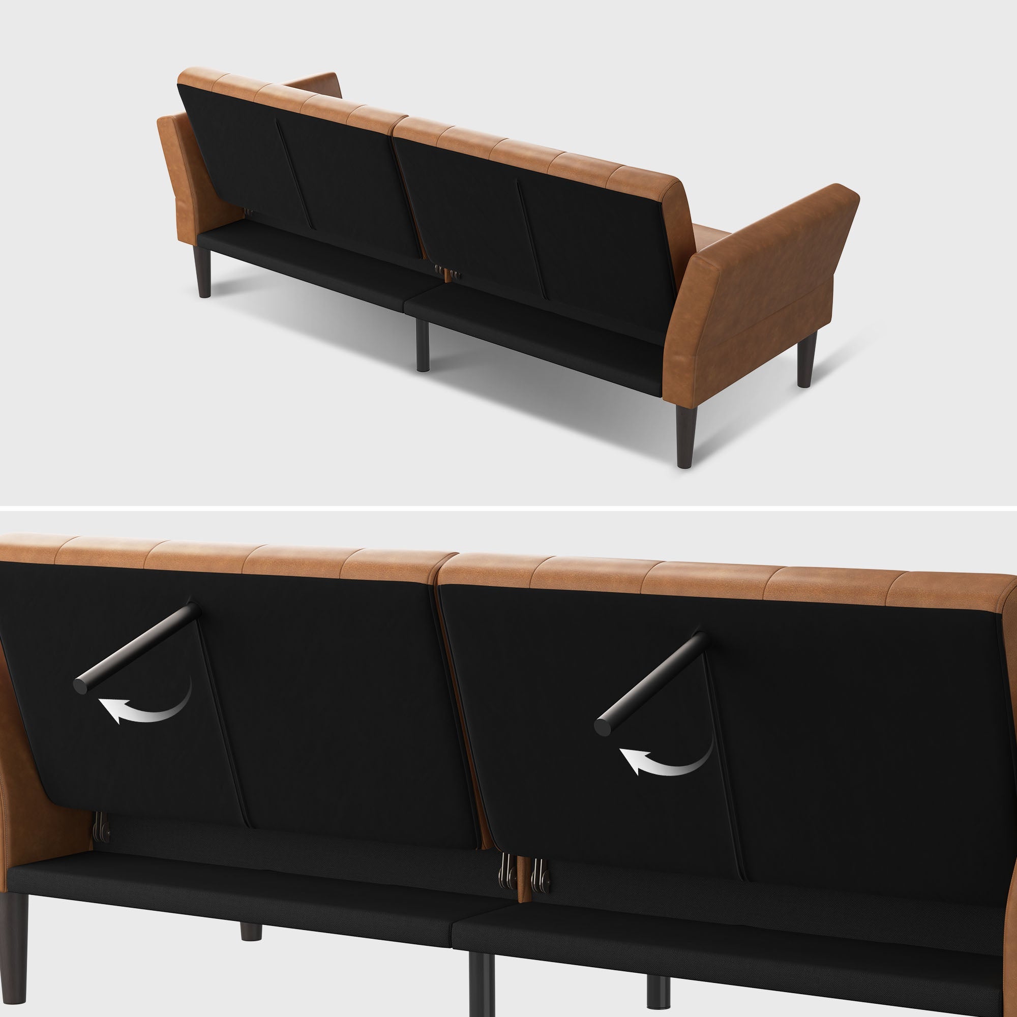 HIdden Sturdy Legs for HONBAY Sleeper Sofa