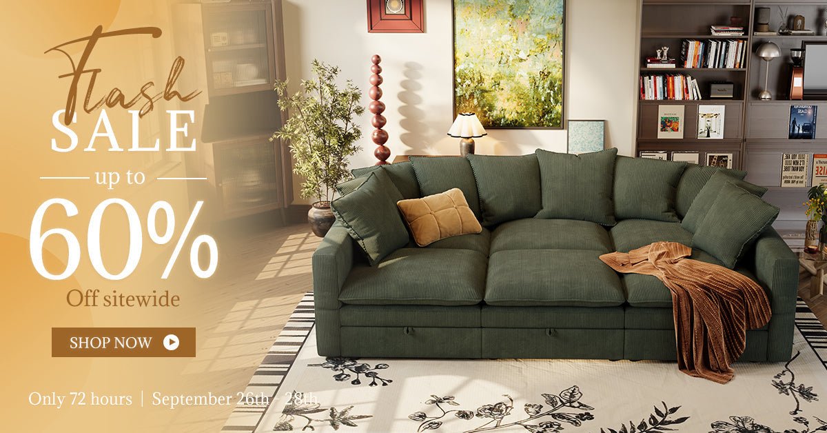 New Plush Corduroy Modular Sectional Sofa | Sleeper with Storage – Flash Sale Ends Tonight