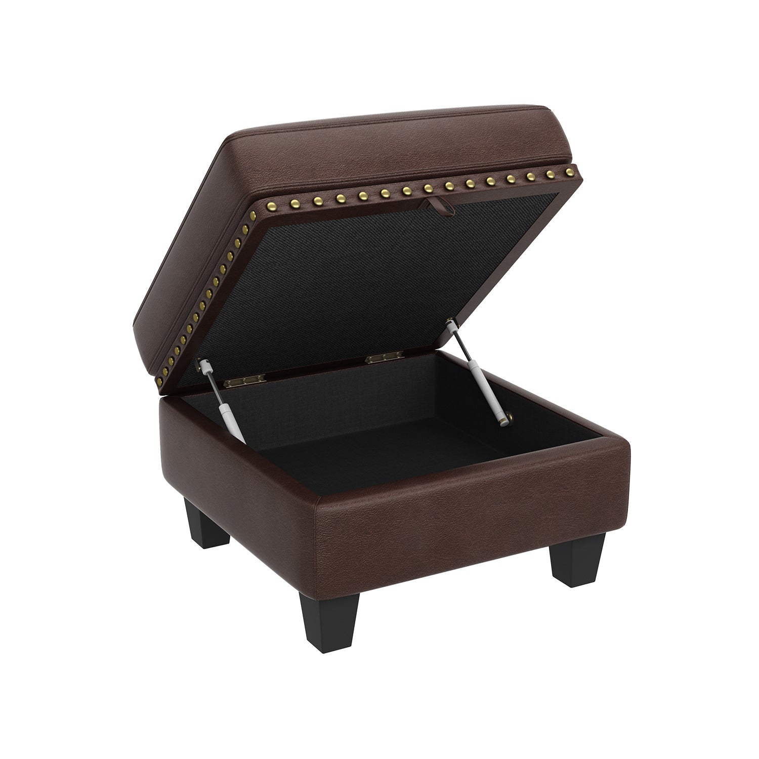 HONBAY 1 Piece Velvet Storage Ottoman