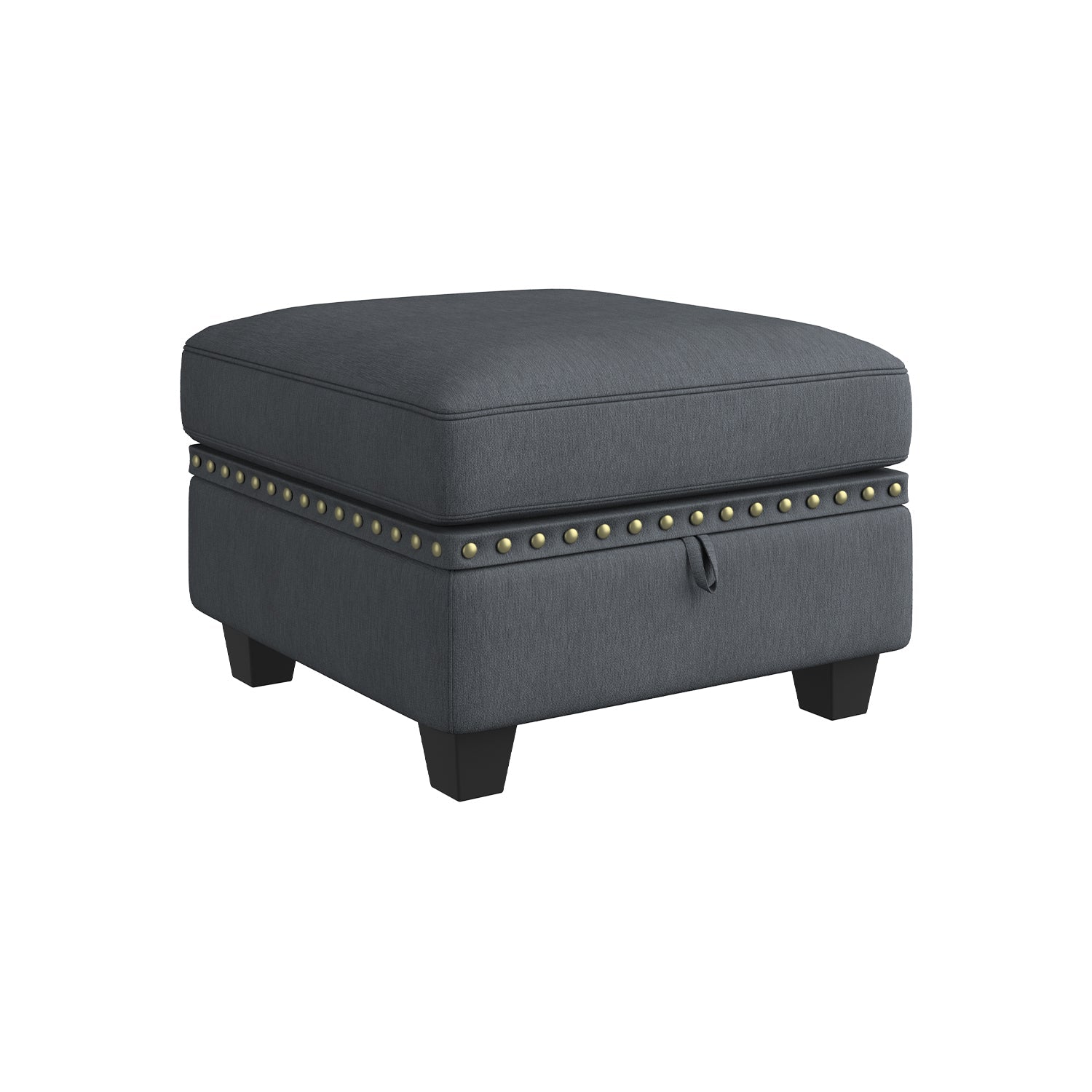 HONBAY 1 Piece Velvet Storage Ottoman