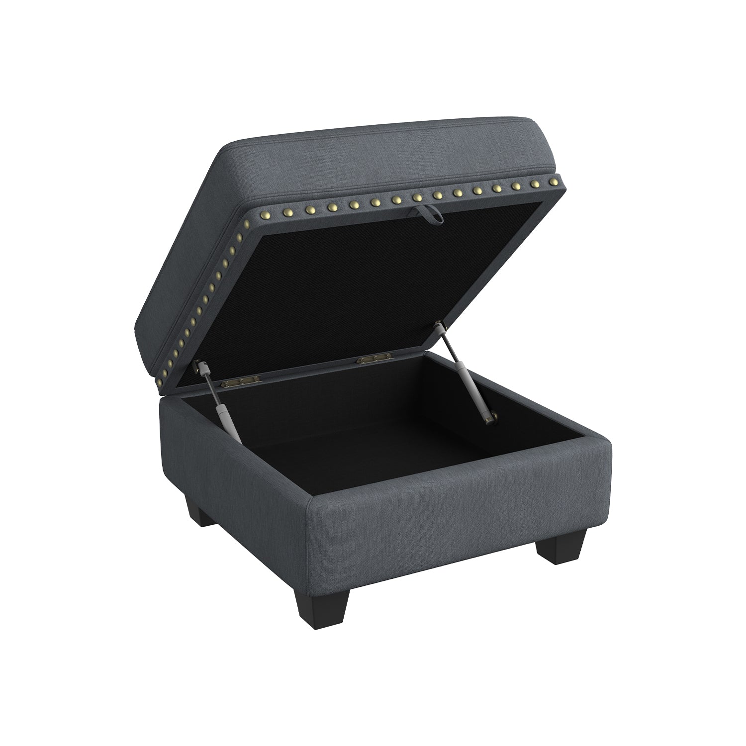 HONBAY 1 Piece Velvet Storage Ottoman