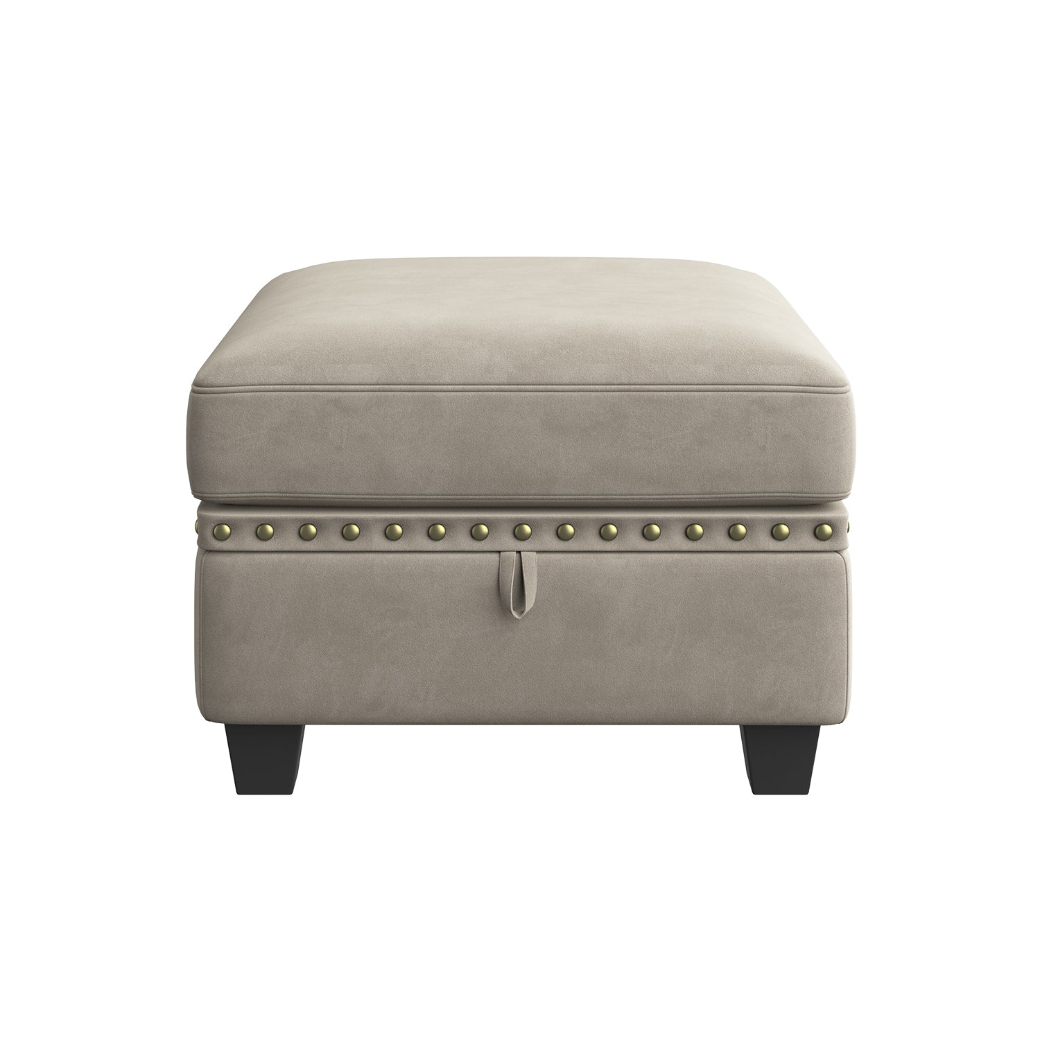 HONBAY 1 Piece Velvet Storage Ottoman