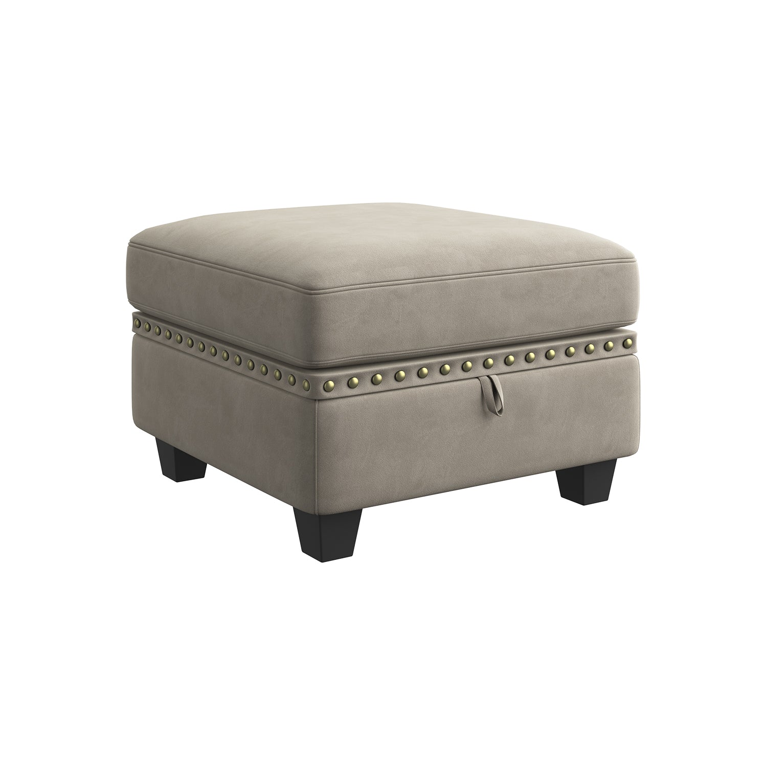 HONBAY 1 Piece Velvet Storage Ottoman