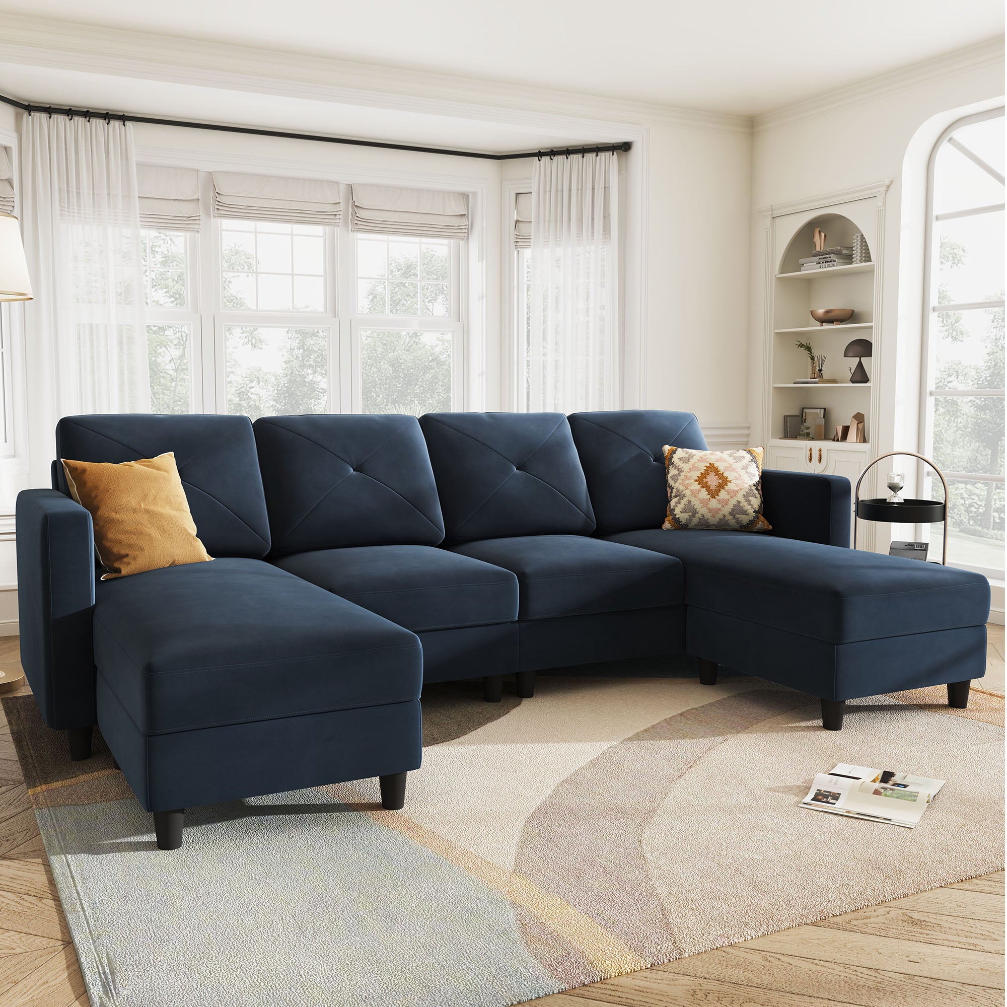 4 seater discount sofa with ottoman