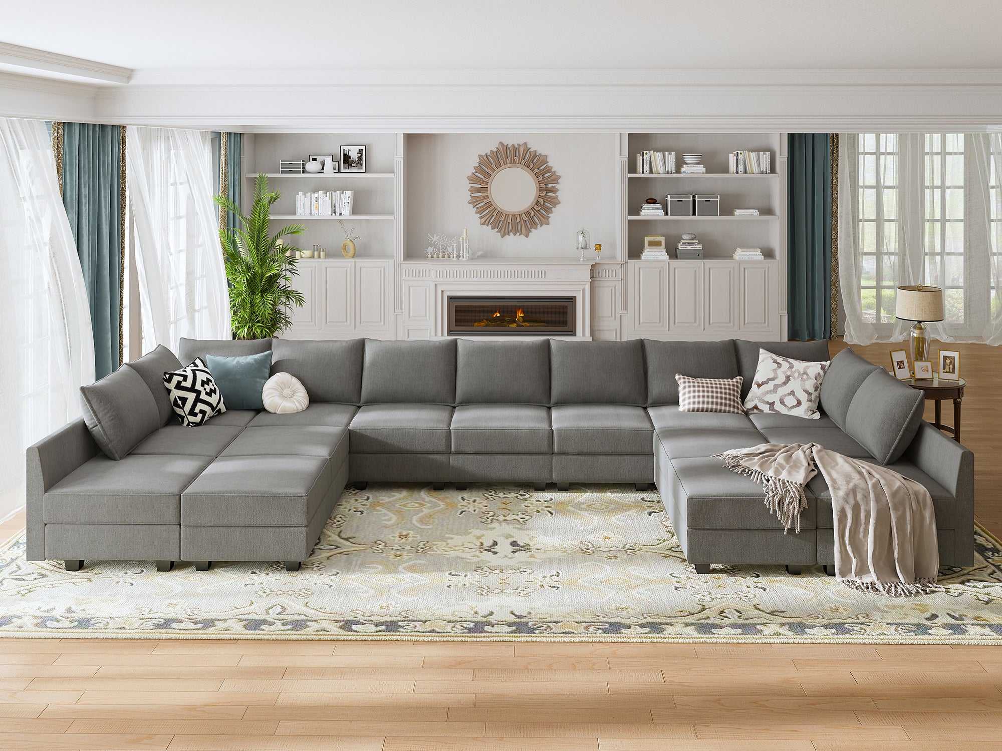 100 inch deals sectional with chaise