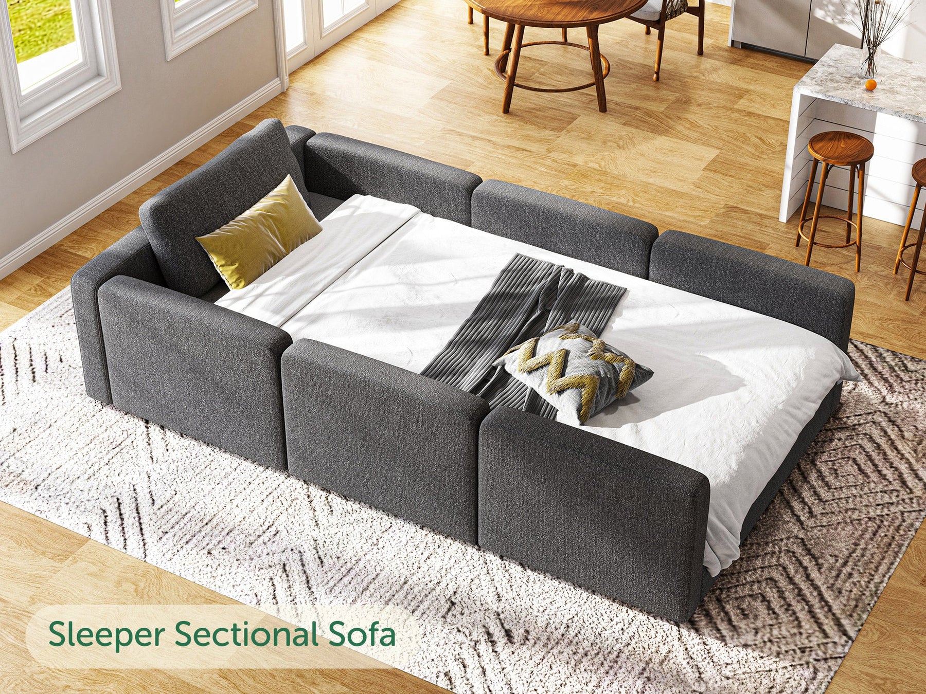 U Shaped Wider Modular Sofa Couch with Storage Chaises
