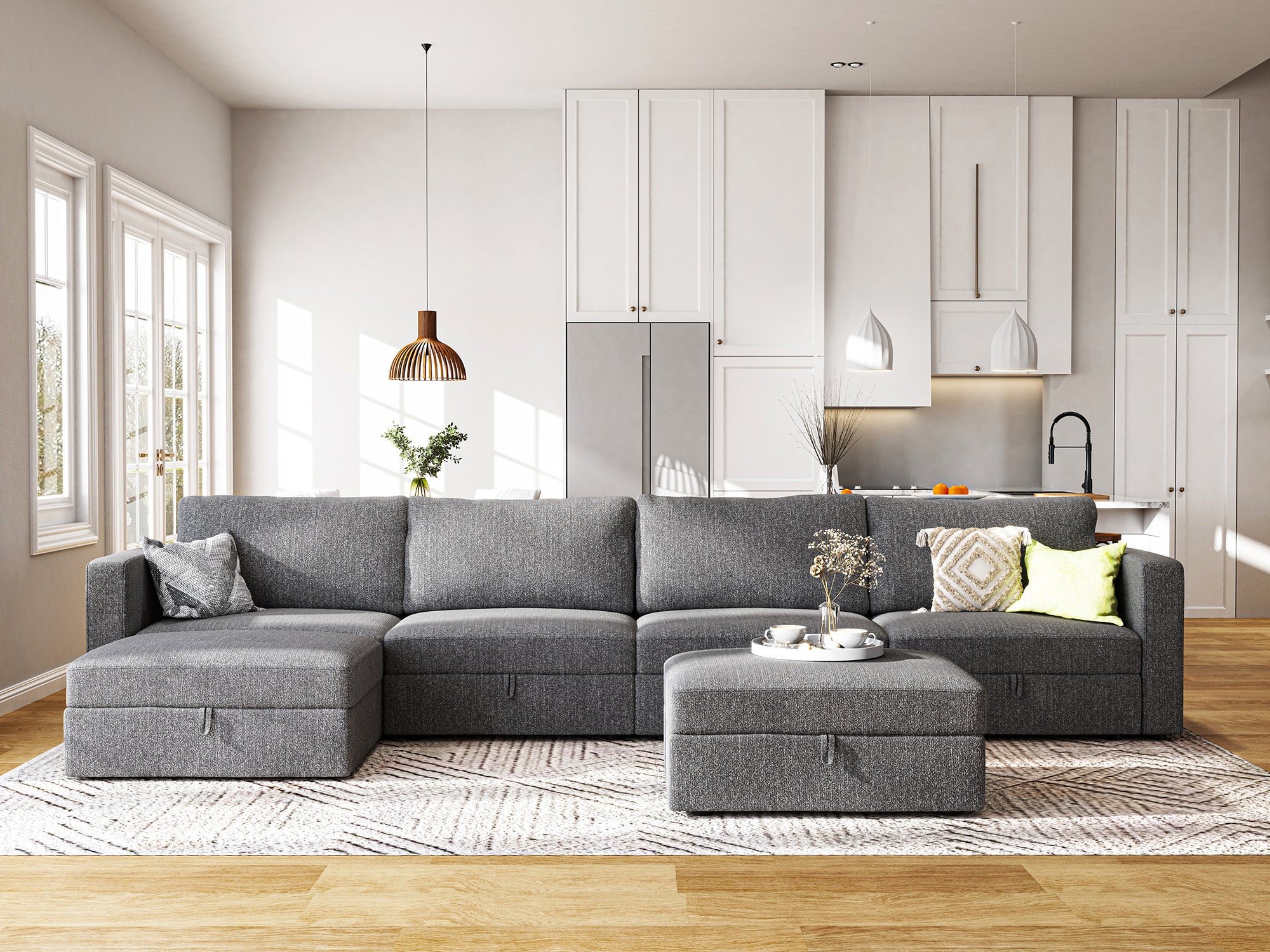 L-Shaped/U-Shaped Modular Sectional Sofa Couch