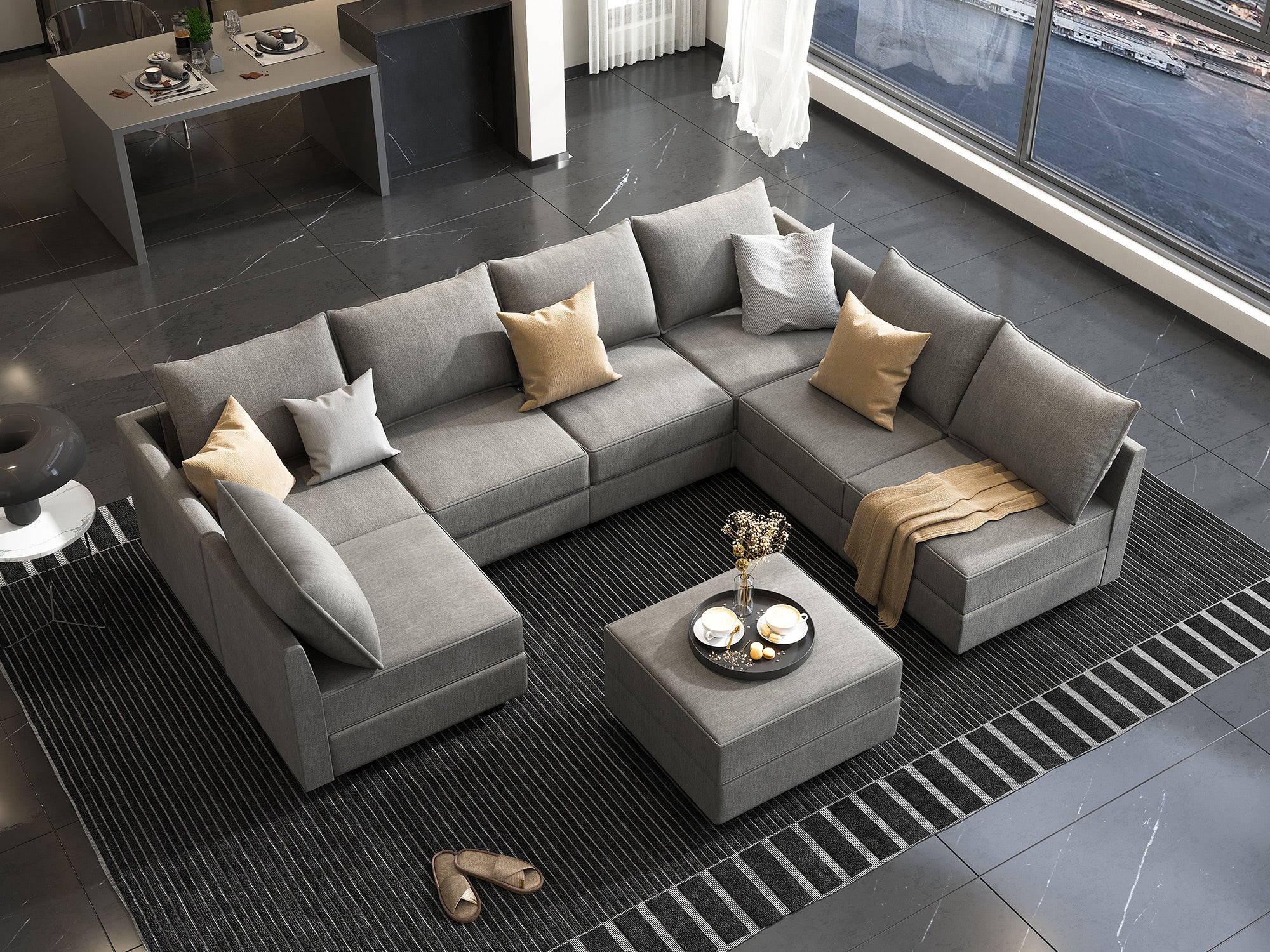 Modular u online shaped sectional