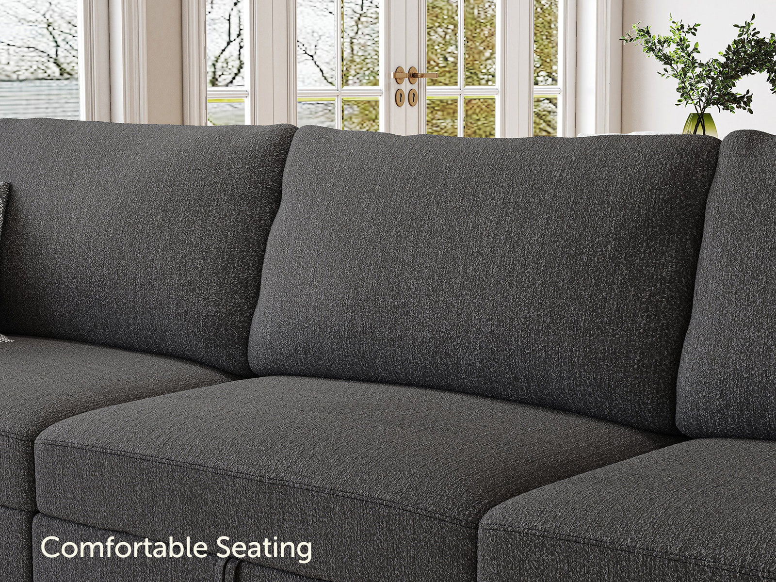 U Shaped Wider Modular Sofa Couch with Storage Chaises