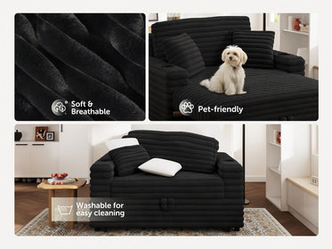 #Color_Faux Rabbit Fur Black