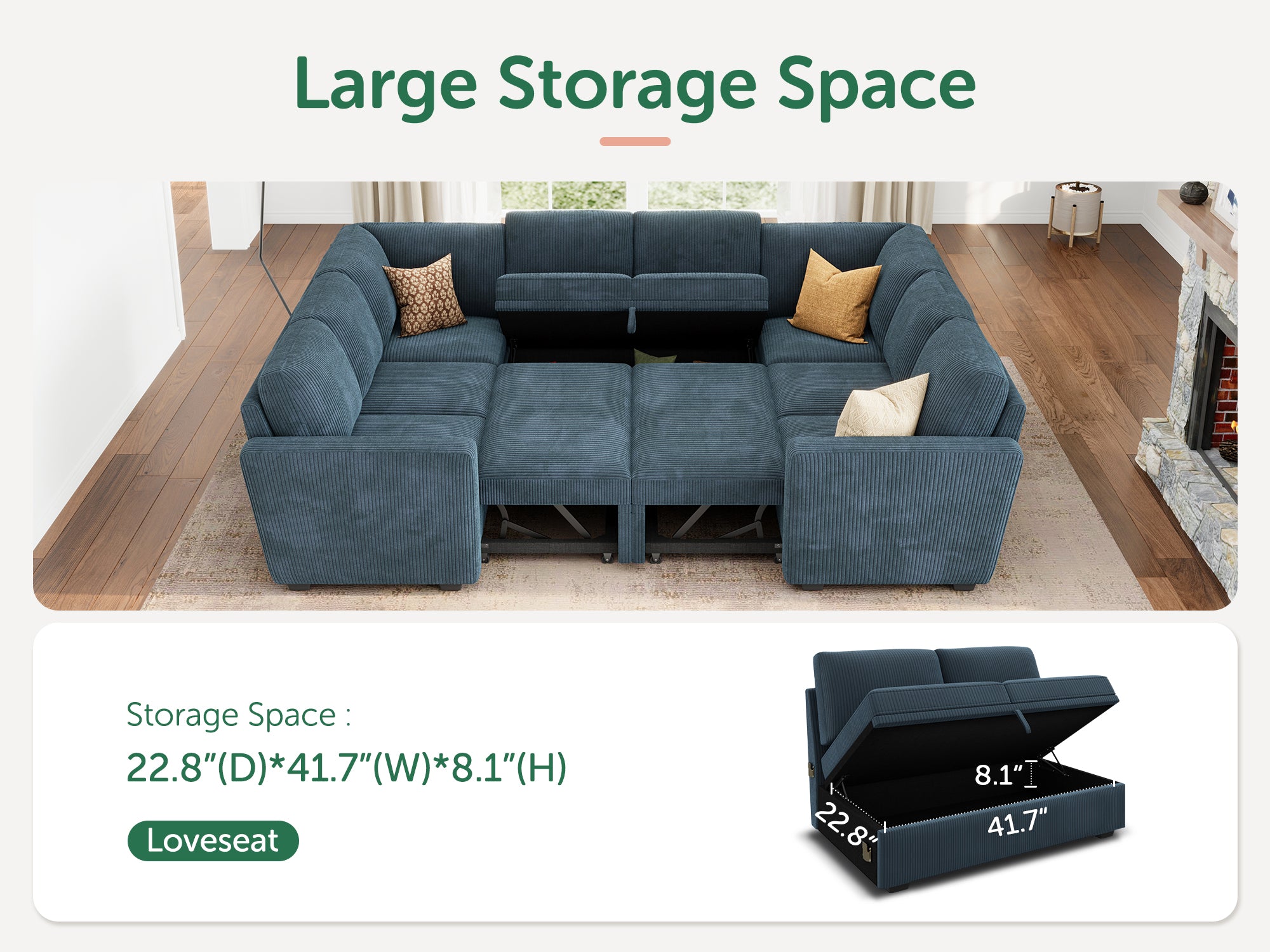 Storage Function #Color_Corduroy Blue