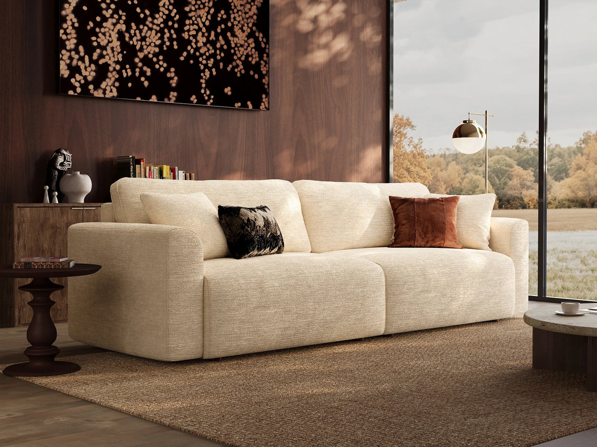 Cala 2-Seater Chenille Sofa Bed with Storage
#Color_ Ivory