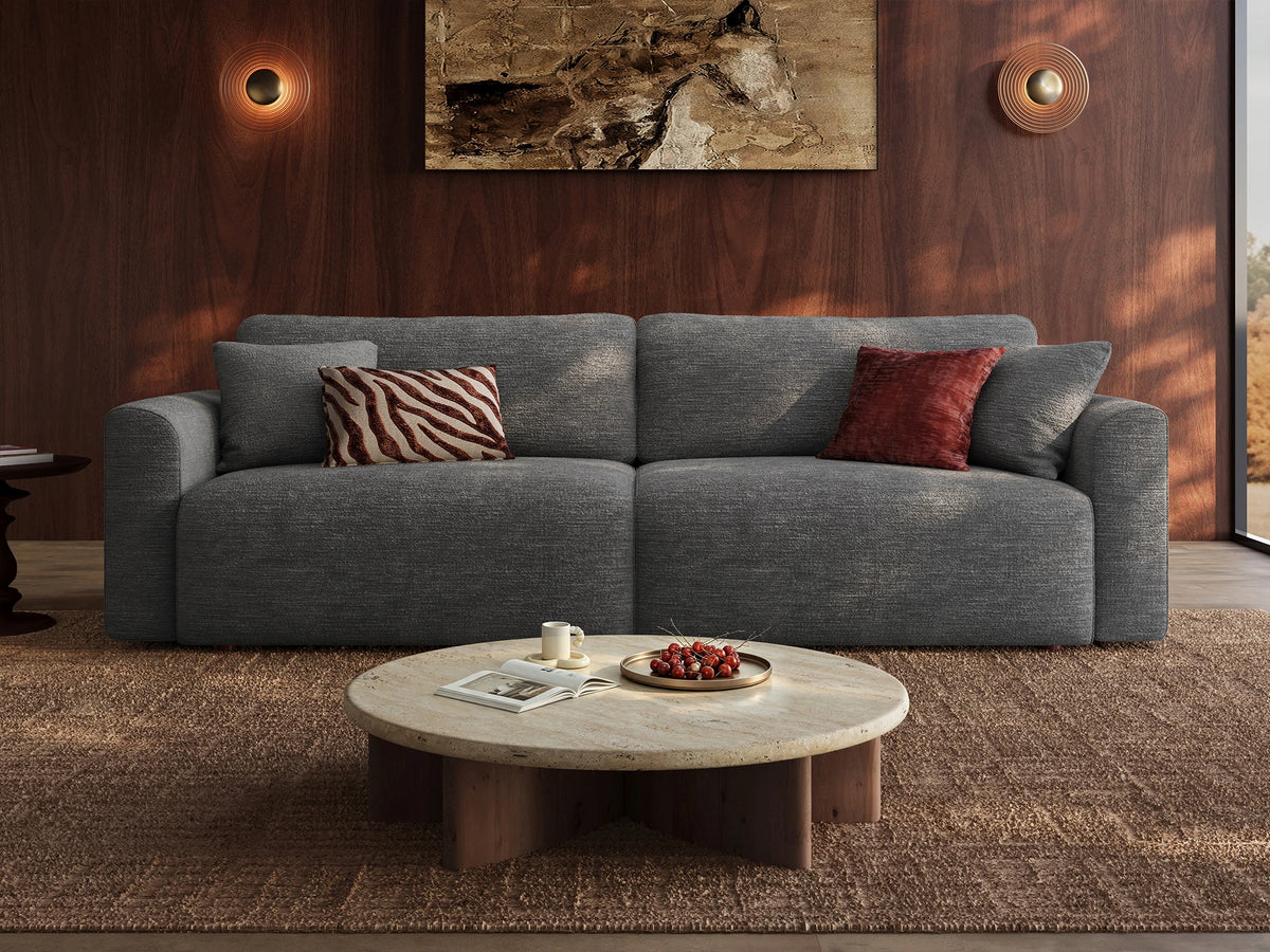 Cala 2-Seater Chenille Sofa Bed with Storage
#Color_ Charcoal Gray