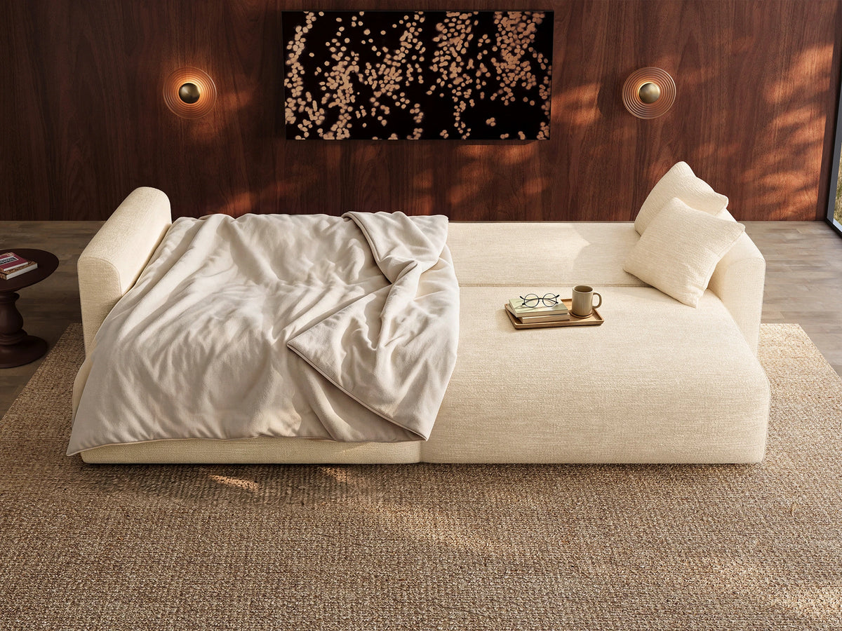 Cala 2-Seater Chenille Sofa Bed with Storage
#Color_ Ivory
#Hover