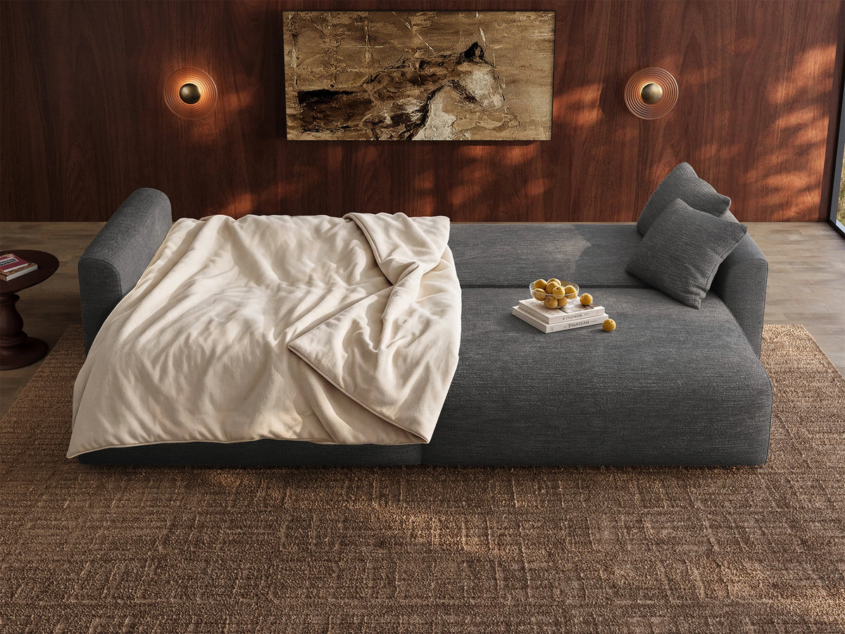 Cala 2-Seater Chenille Sofa Bed with Storage
#Color_ Charcoal Gray
#Hover