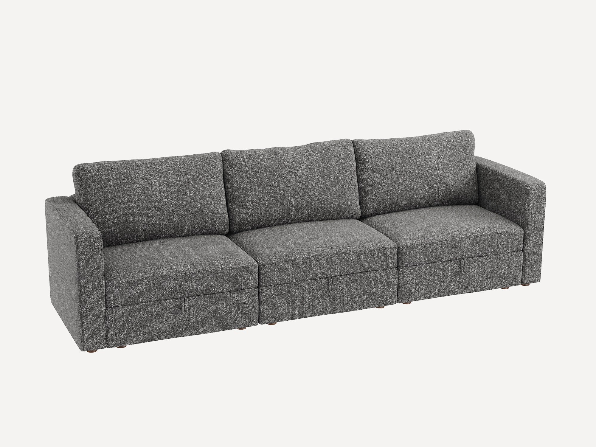 HONBAY 3-Piece Polyester Modular Sectional With Storage Seat