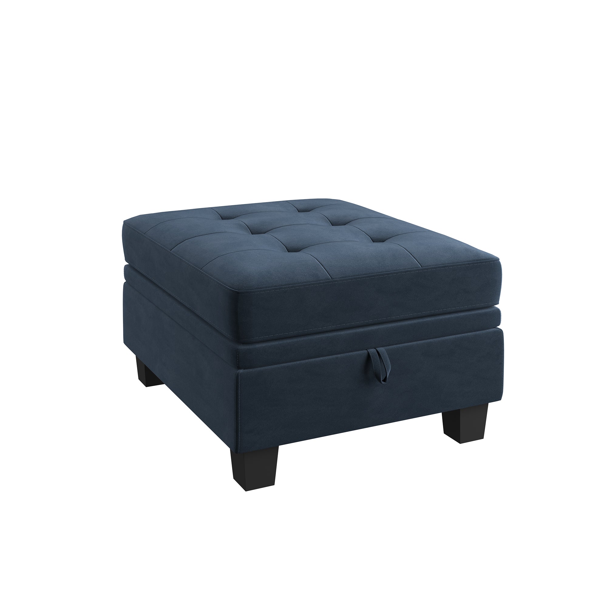 HONBAY Wraparound Modular Sofa Storage Seat #Color_Dark Blue