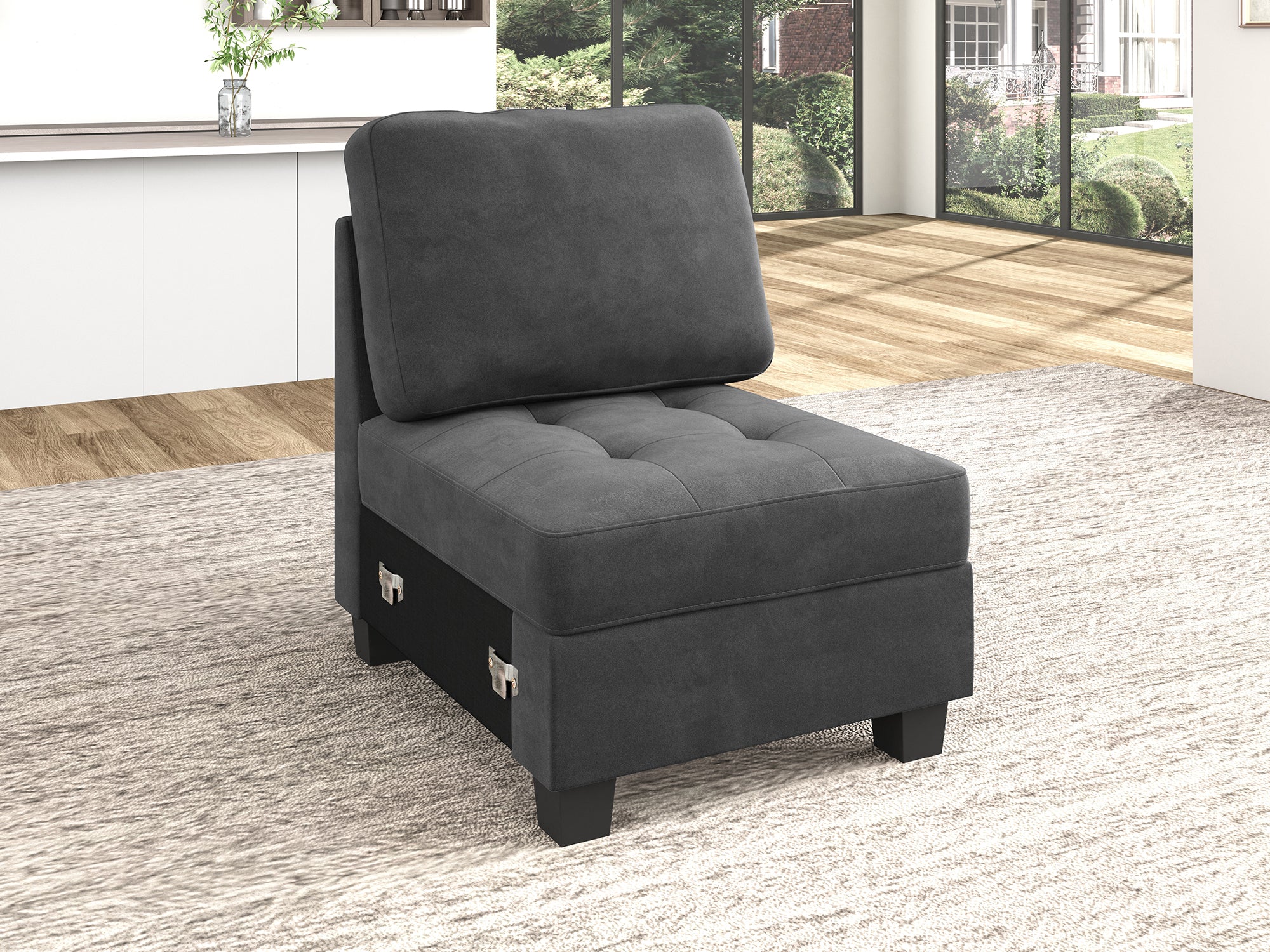 HONBAY 1 Piece Velvet Modular Seat