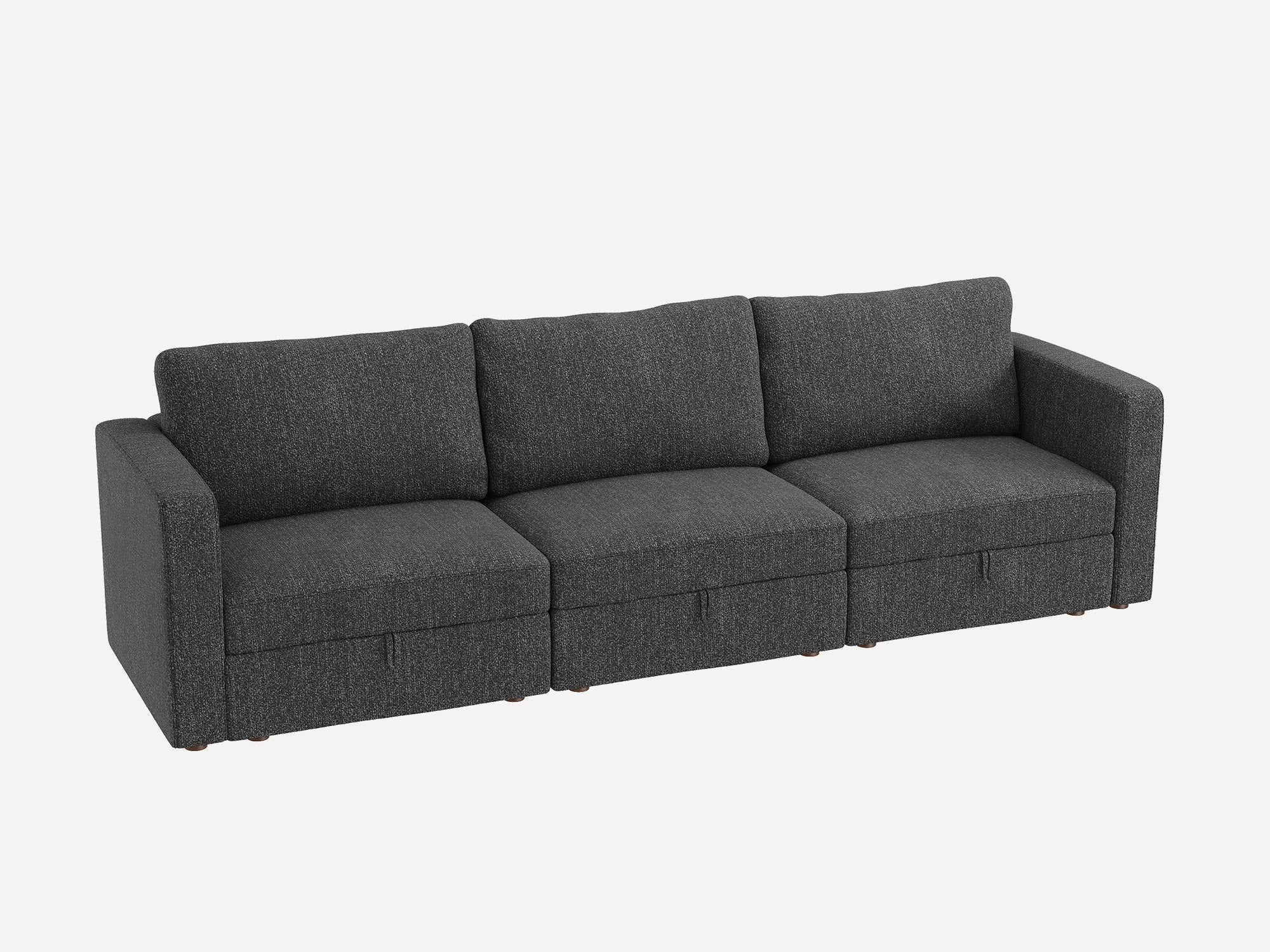 HONBAY 3-Piece Polyester Modular Sectional With Storage Seat