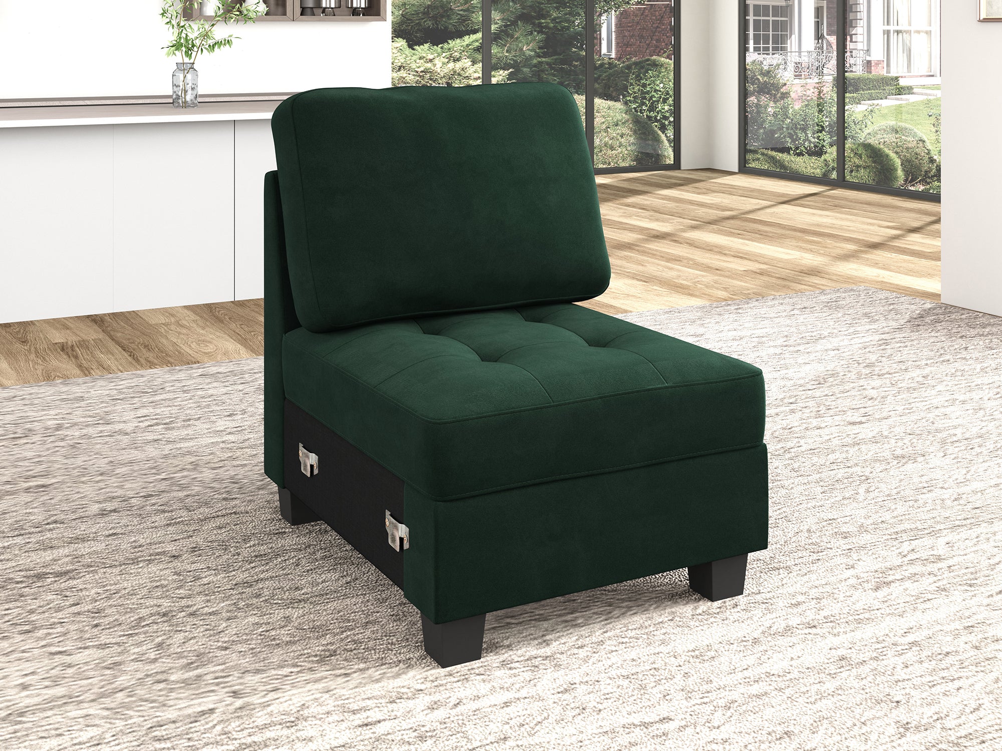 HONBAY 1 Piece Velvet Modular Seat