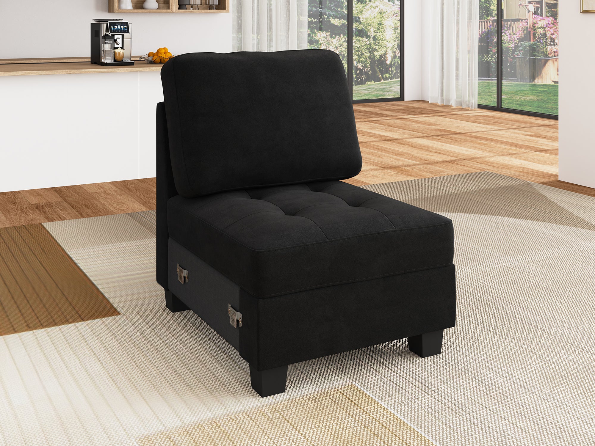 HONBAY 1 Piece Velvet Modular Seat