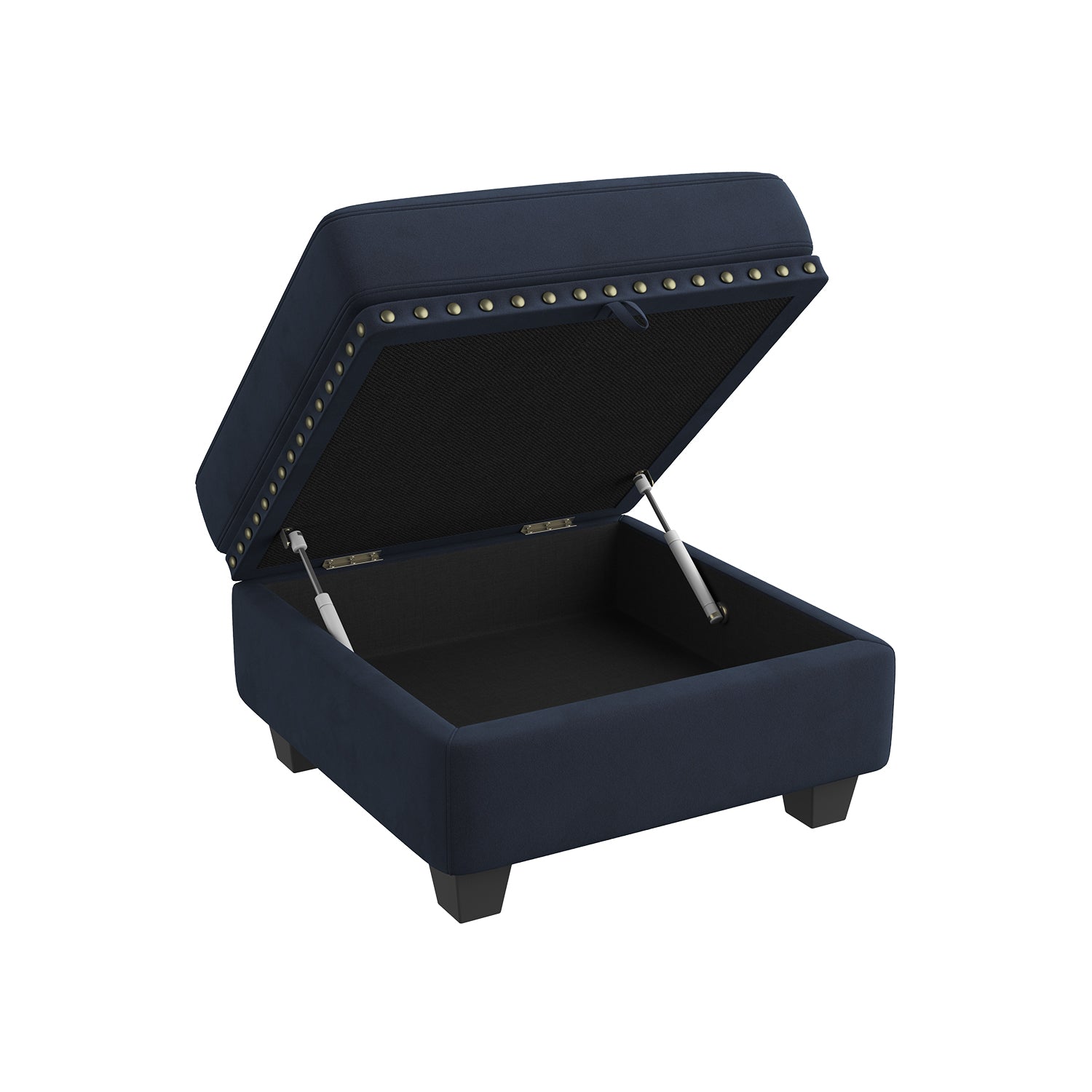 HONBAY 1 Piece Velvet Storage Ottoman