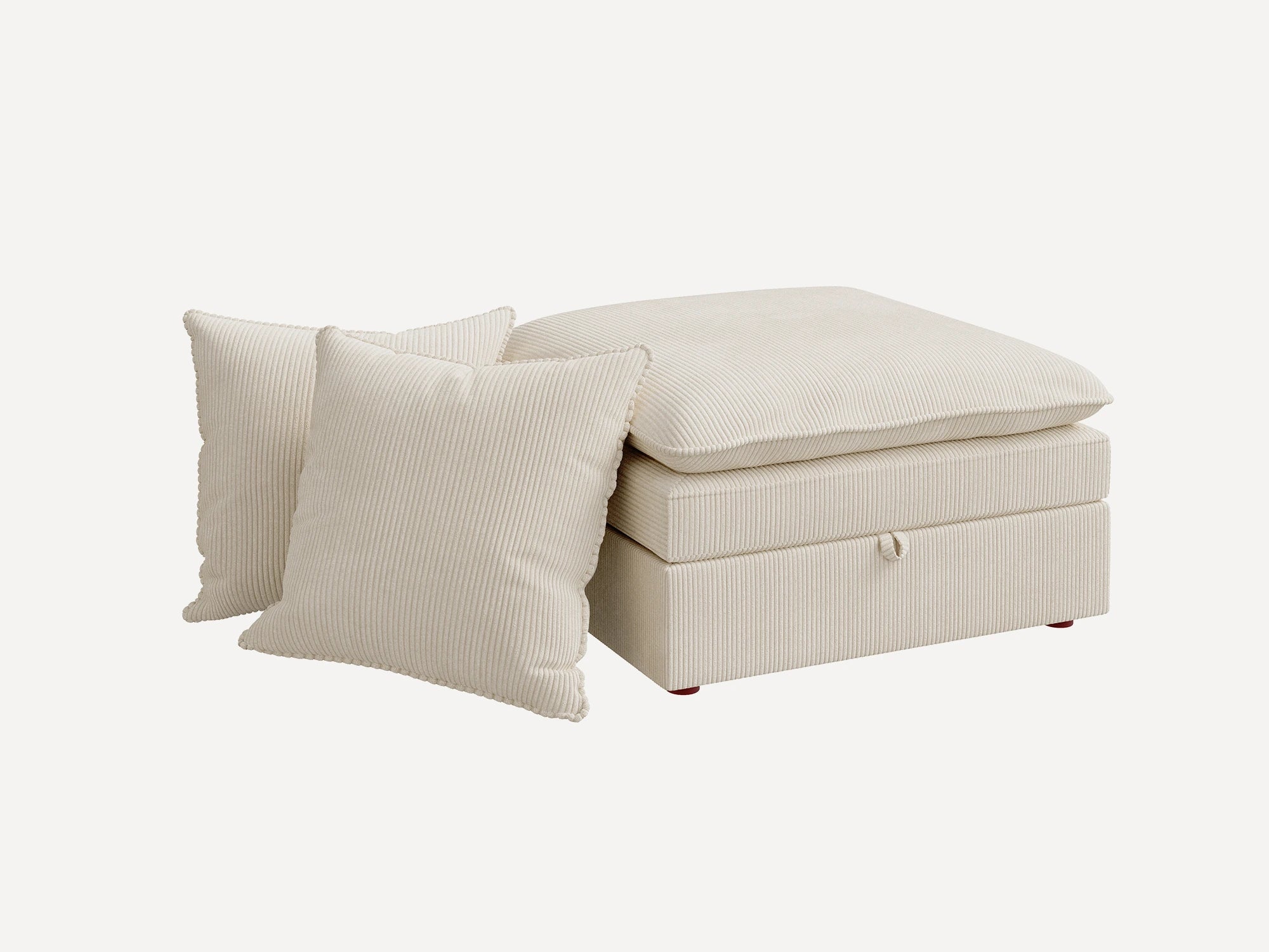 Opua Corduroy Cloud Ottoman with 2 Back Cushions