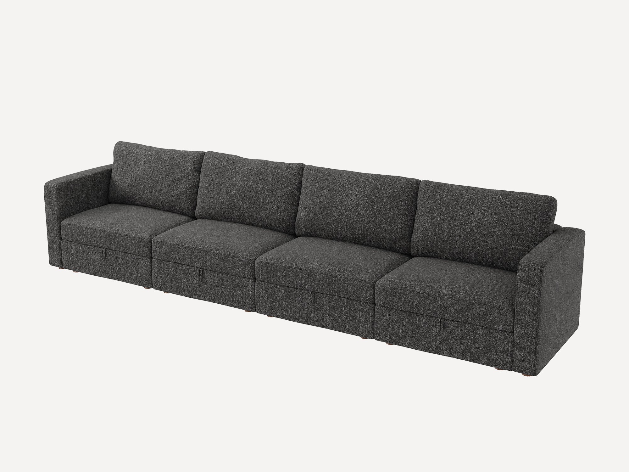 HONBAY 4-Piece Polyester Modular Sectional With Storage Seat