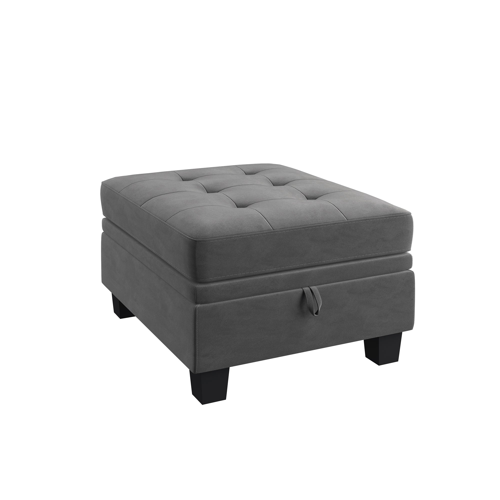 HONBAY Wraparound Modular Sofa Storage Seat #Color_Grey