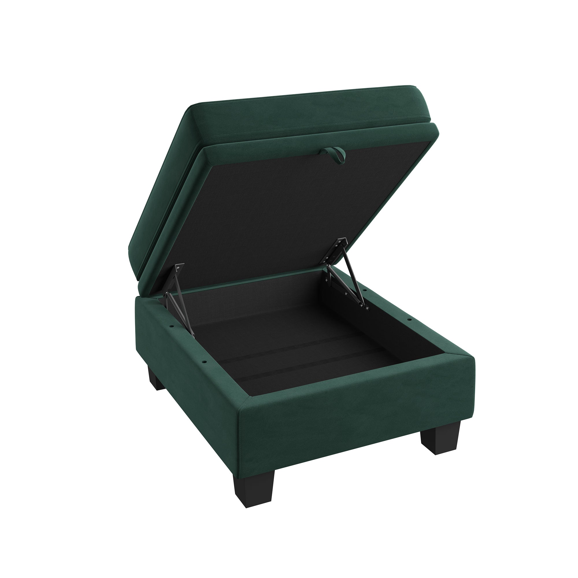 HONBAY Wraparound Modular Sofa Storage Seat #Color_Green